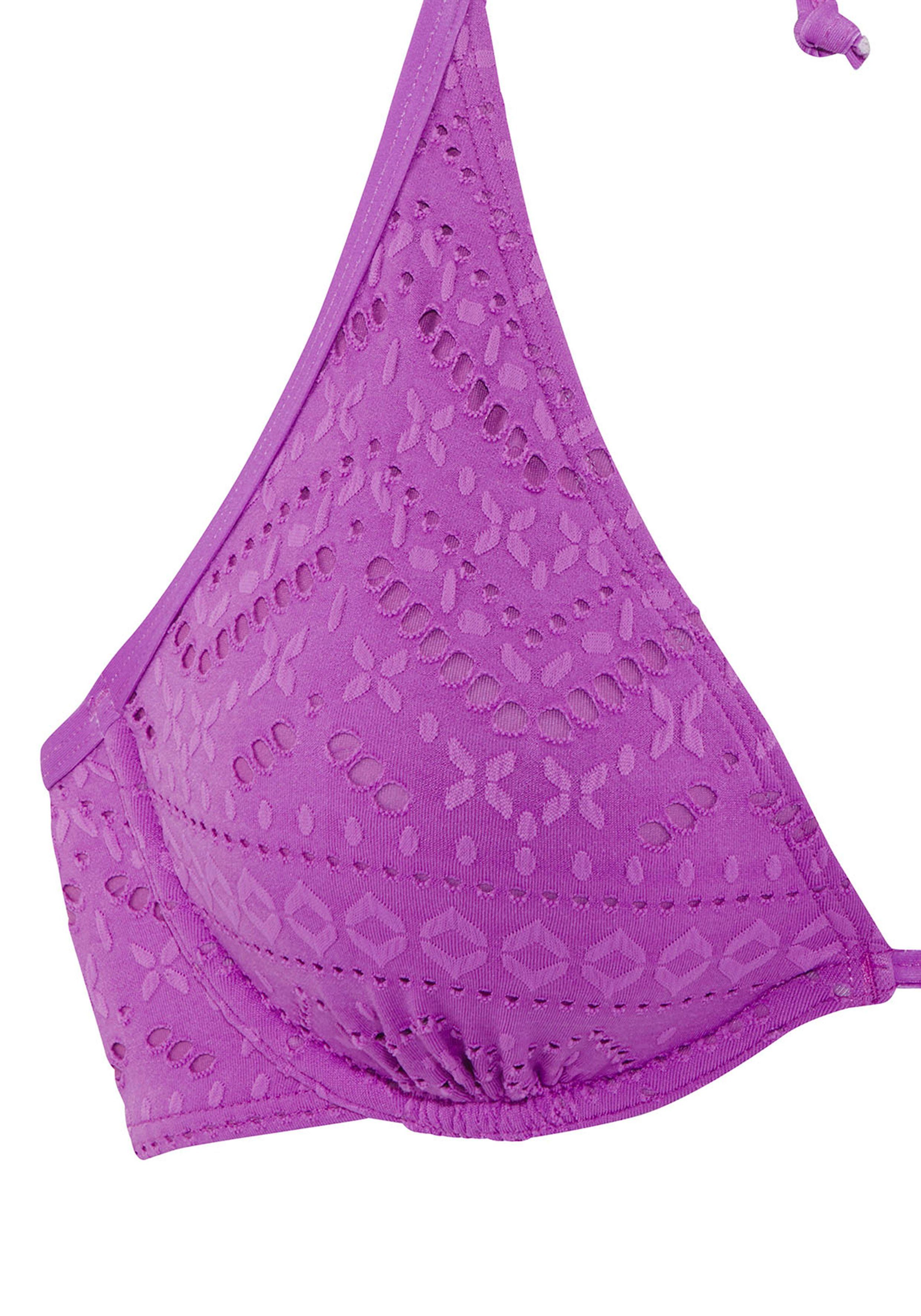 Lascana Beugelbikinitop Omara met broderie anglaise