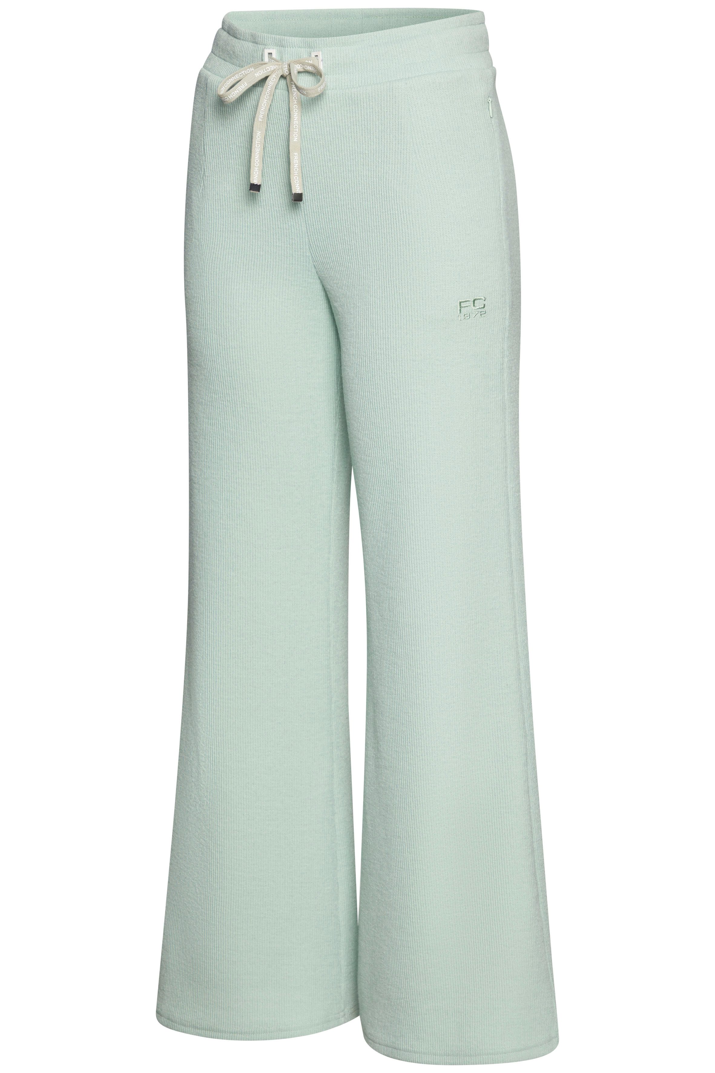 French Connection Loungebroek in geribde tricot-look