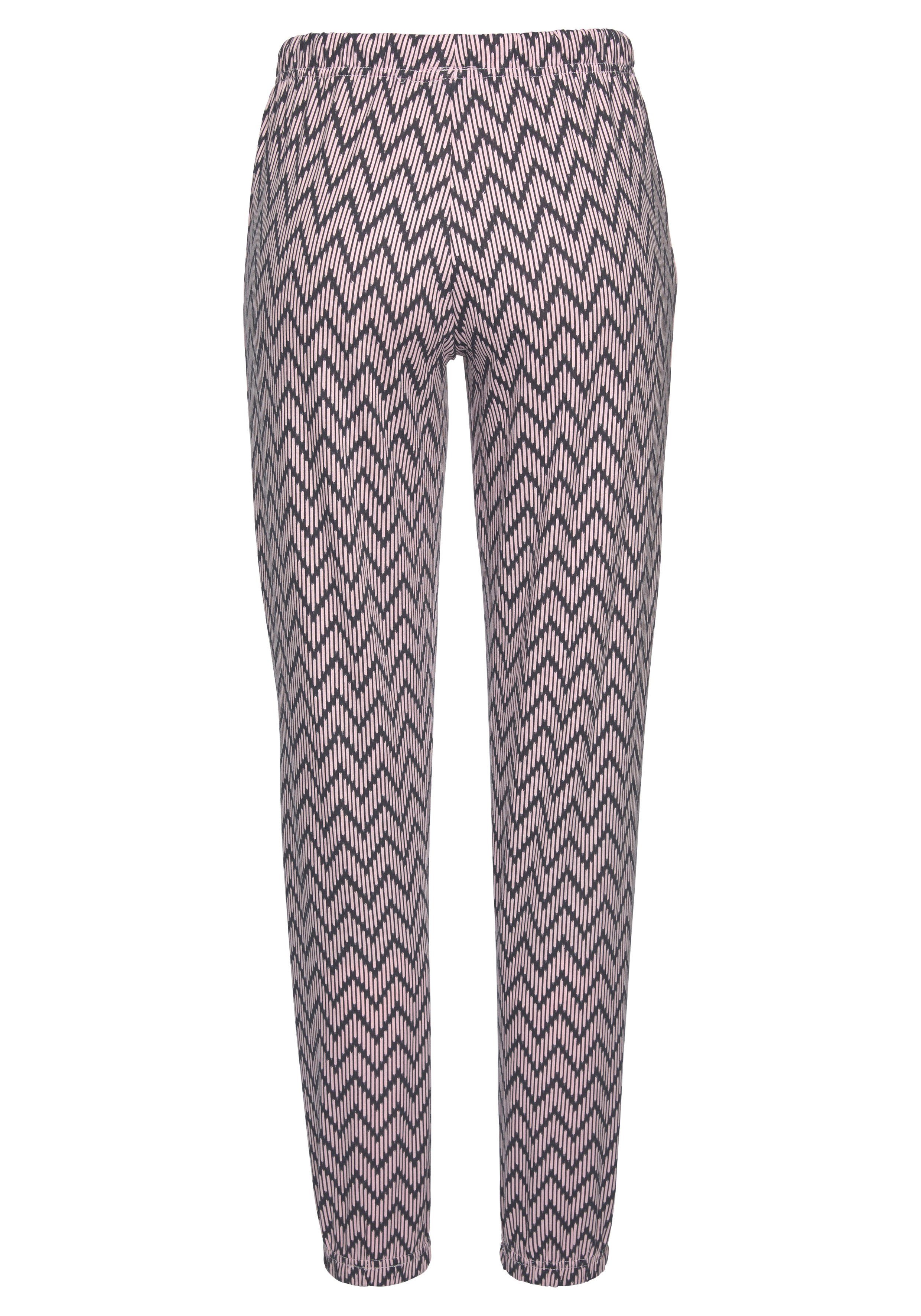 Vivance Dreams Pyjama met gedessineerde pyjamabroek (2-delig, 1 stuk)