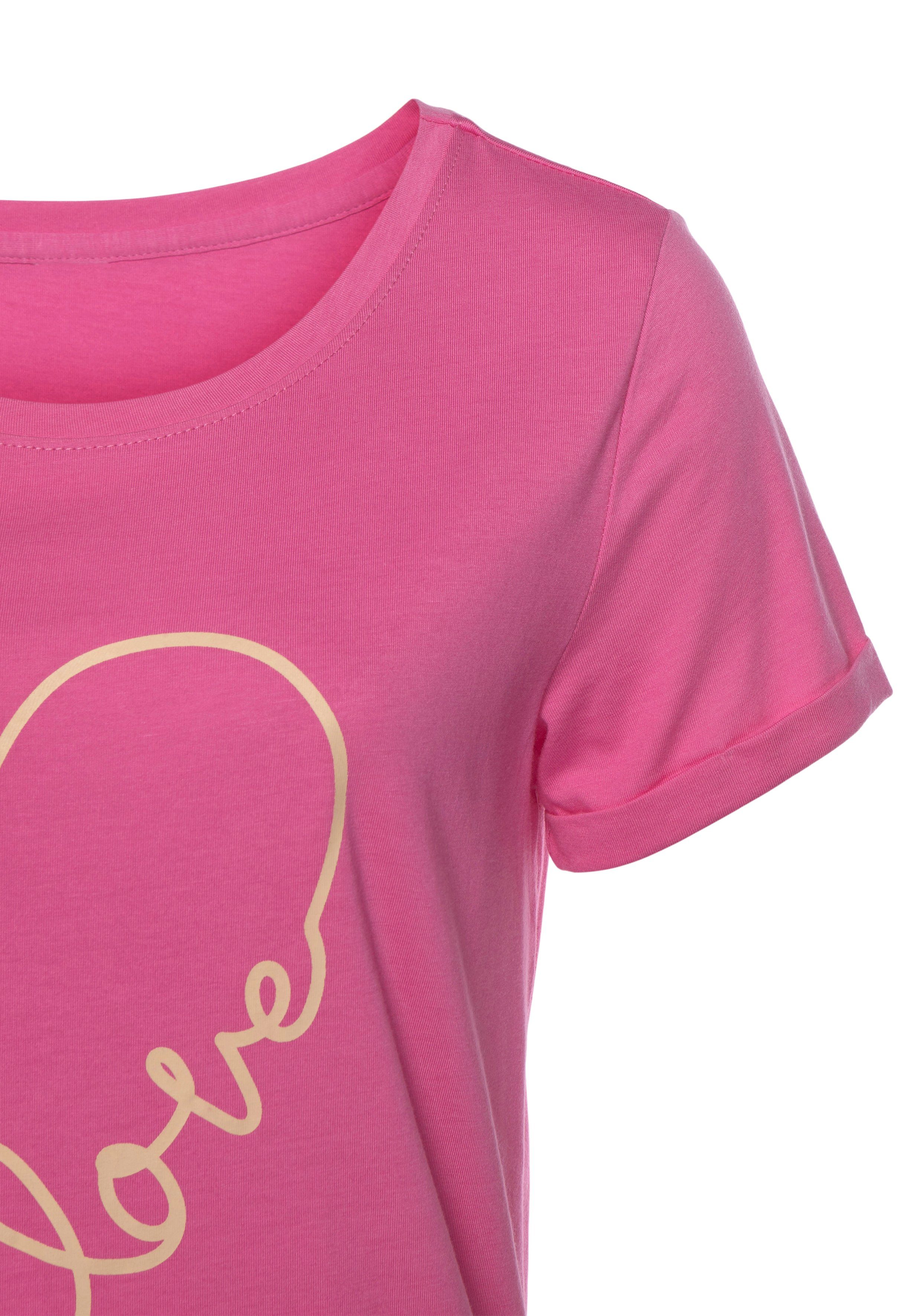 Vivance Dreams Big-shirt met hartjesprint