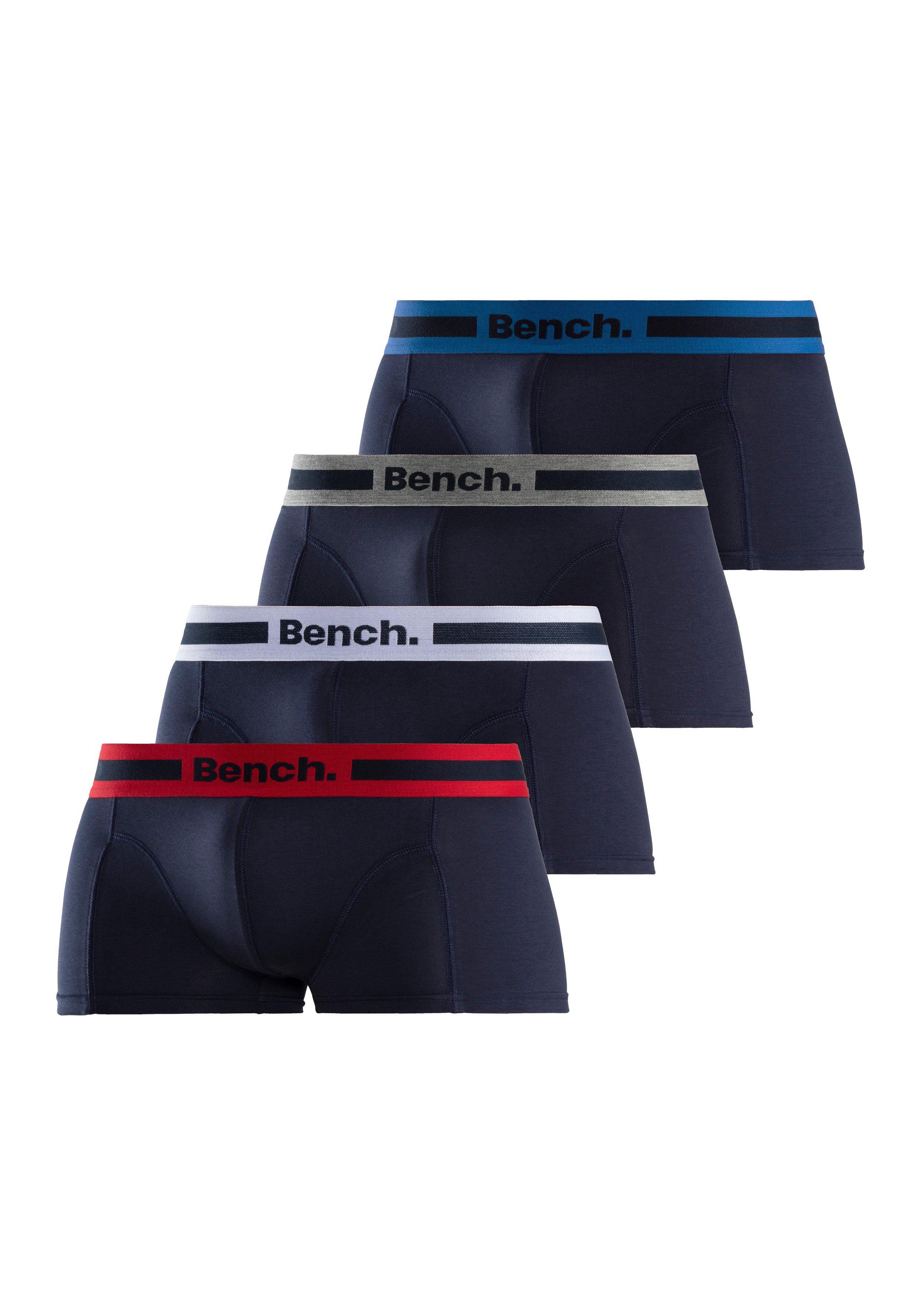 Bench. Hipster strak zittende boxershorts van katoenmix (set, 4 stuks) heren maat S blauw