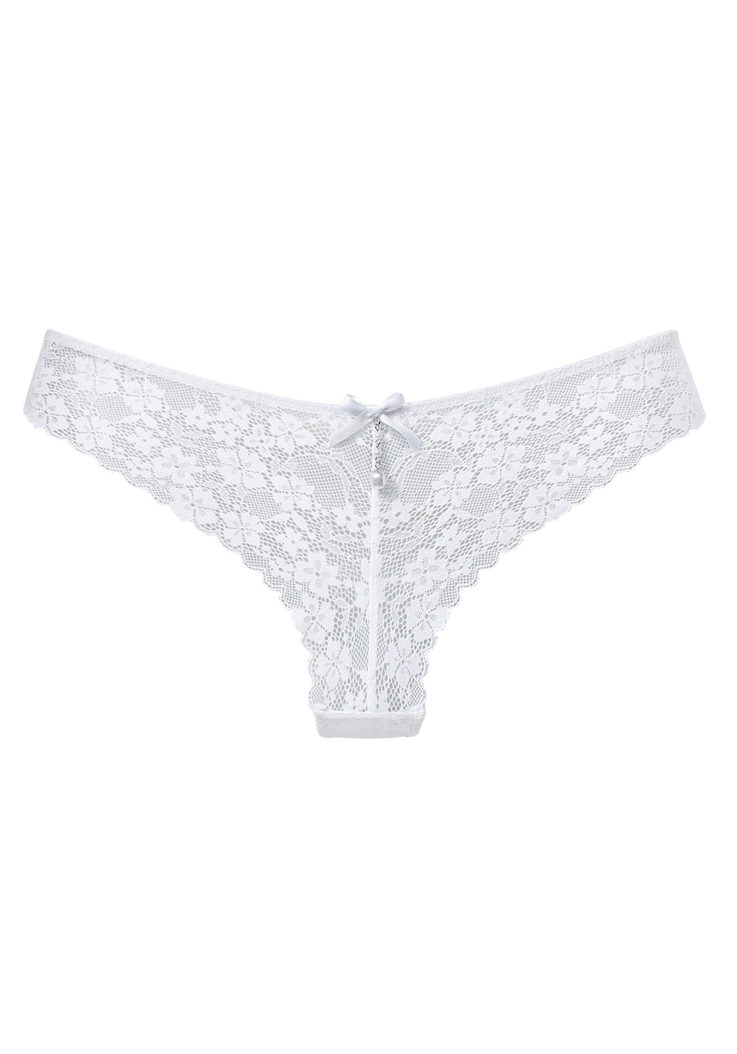 Lascana String rondom van gebloemde kant, dessous