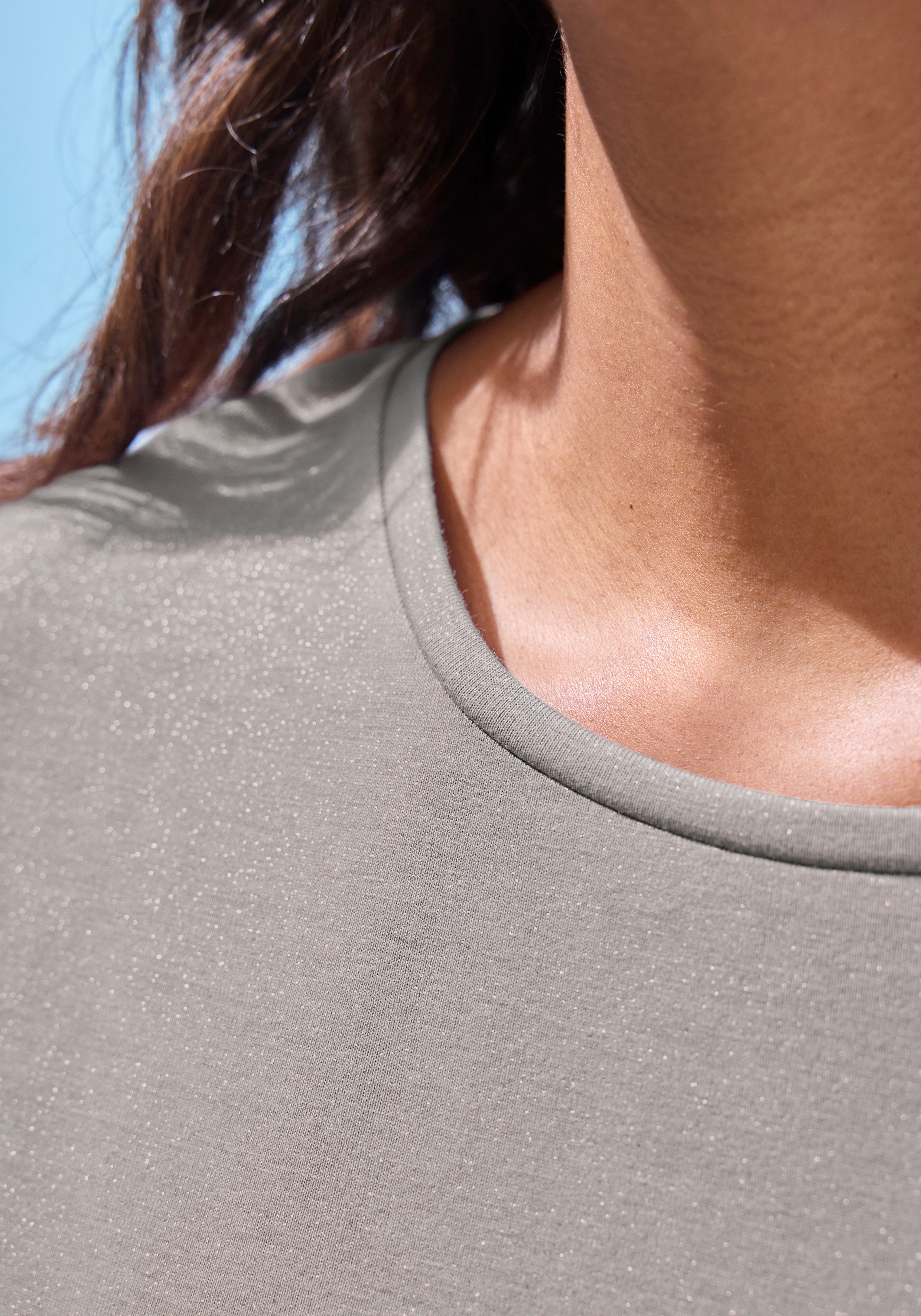 Vivance Shirt met ronde hals Met subtiele glanzend druk van zachte viscosekwaliteit