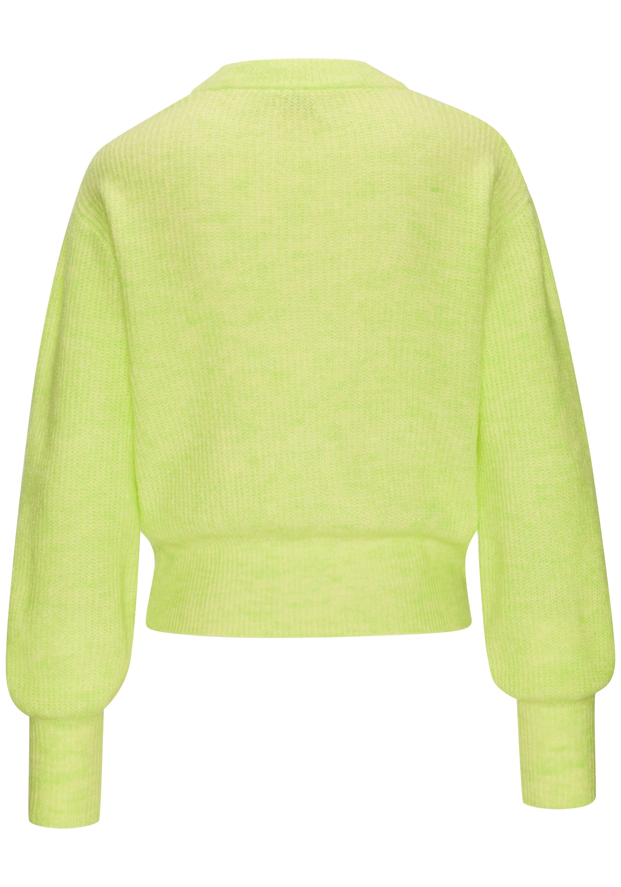 Lascana Gebreide trui in melange-look, losse damespullover, basic