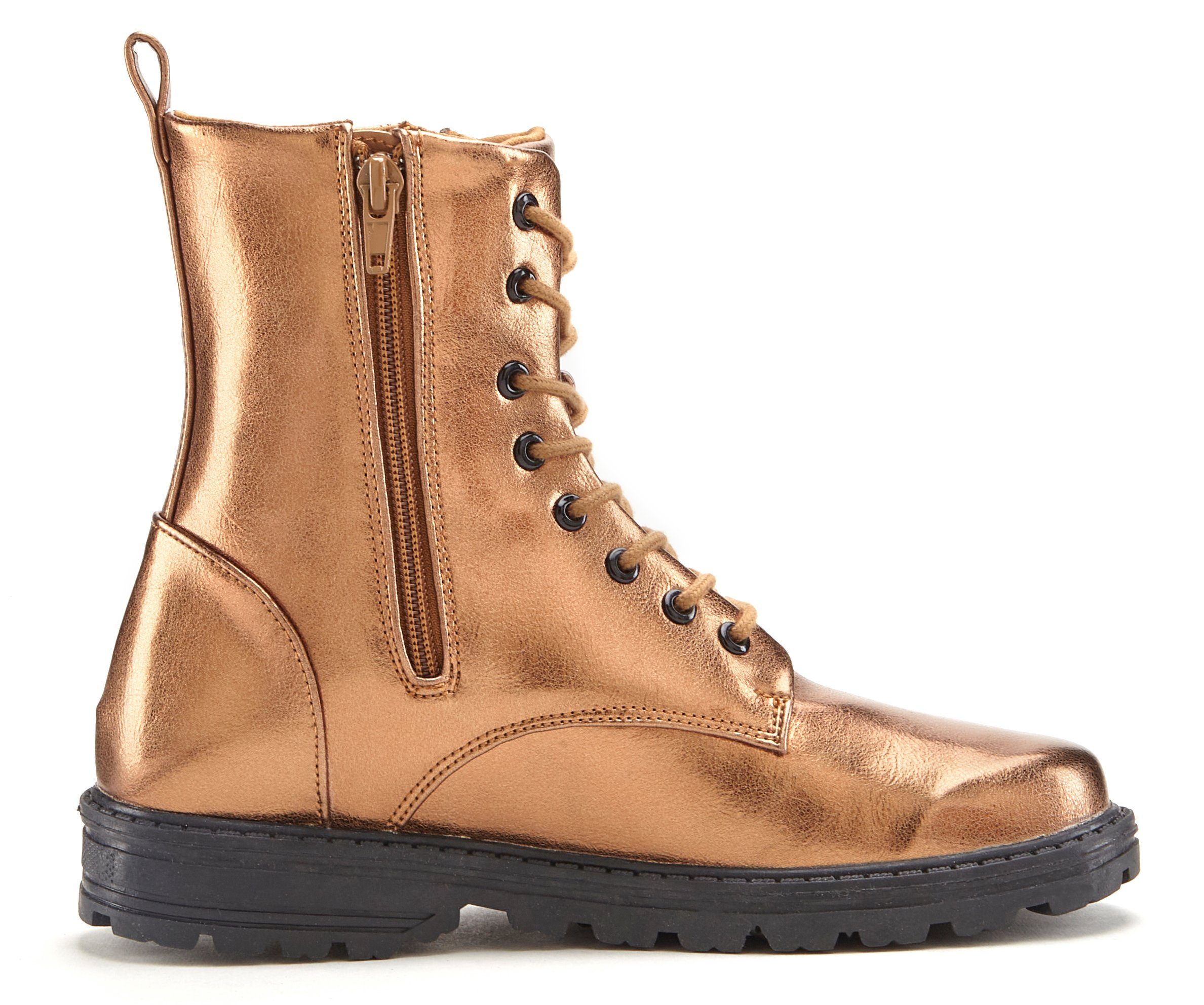 Lascana Laarsjes in de trendy metallic look, laarzen, laarzen vegan