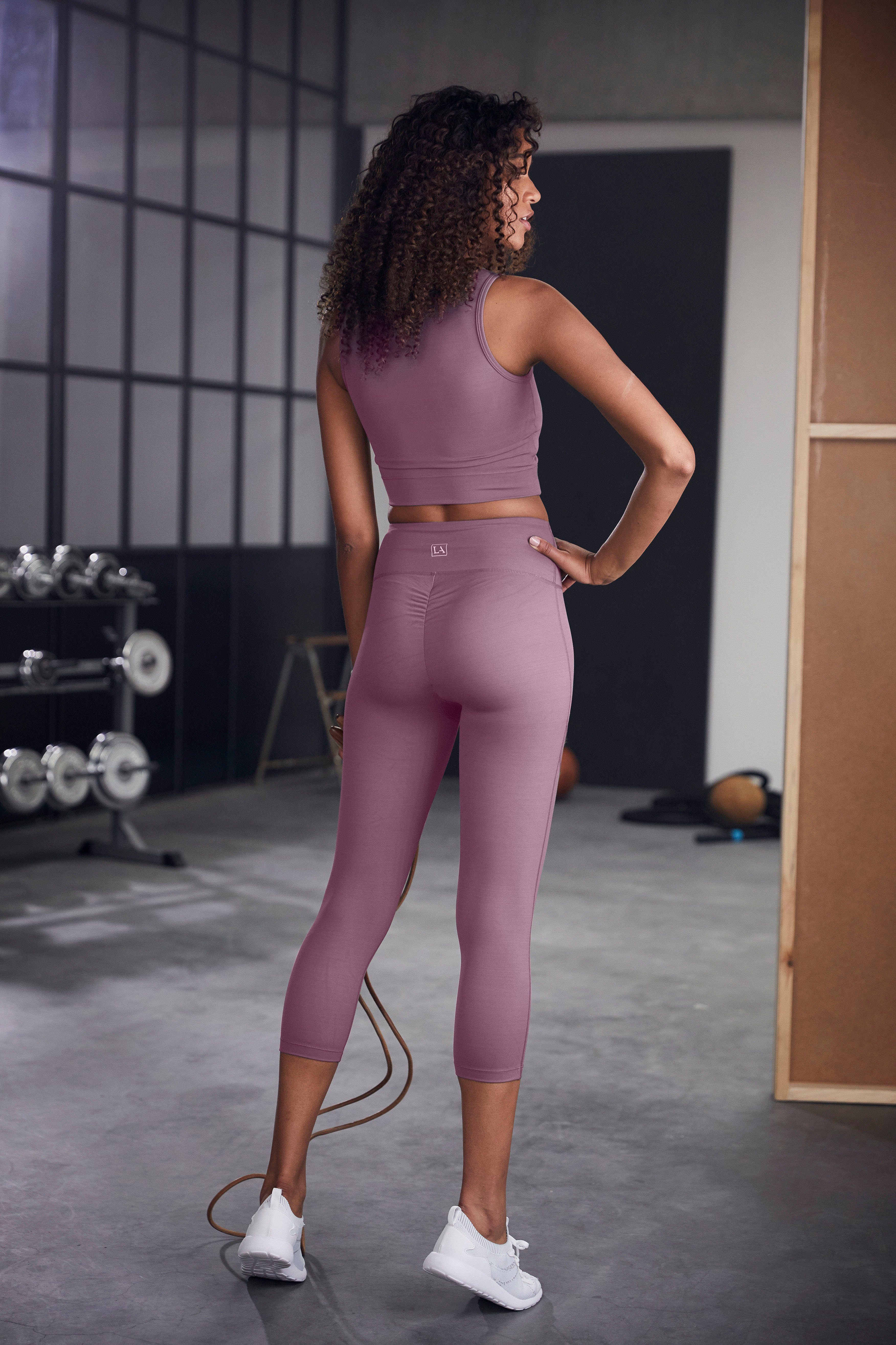 active by Lascana Caprilegging met kleine rimpeling, loungewear