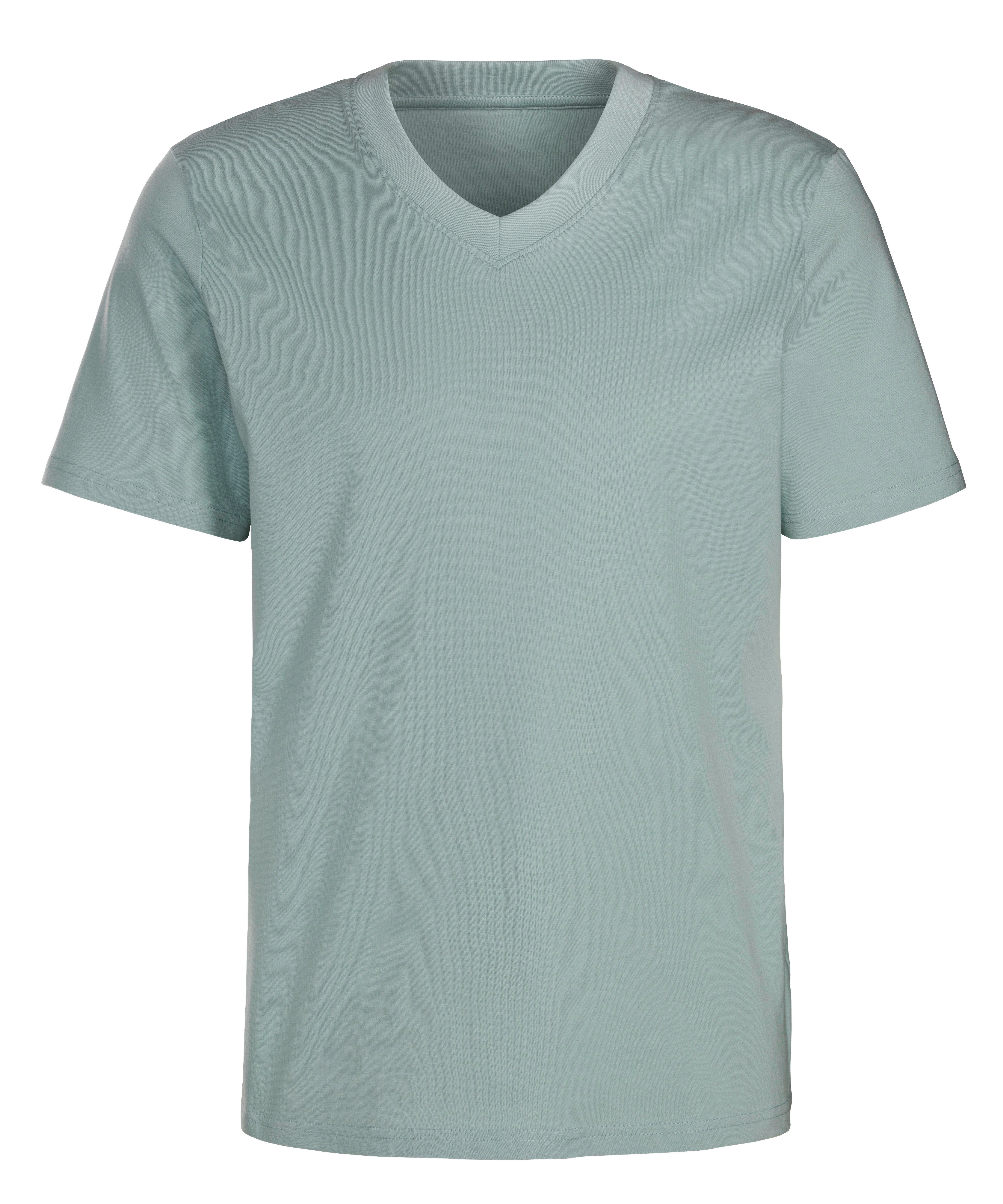 KangaROOS T-shirt Regular fit Vrijetijdsshirt met korte mouwen, V-hals van 100% katoen (Set van 2)