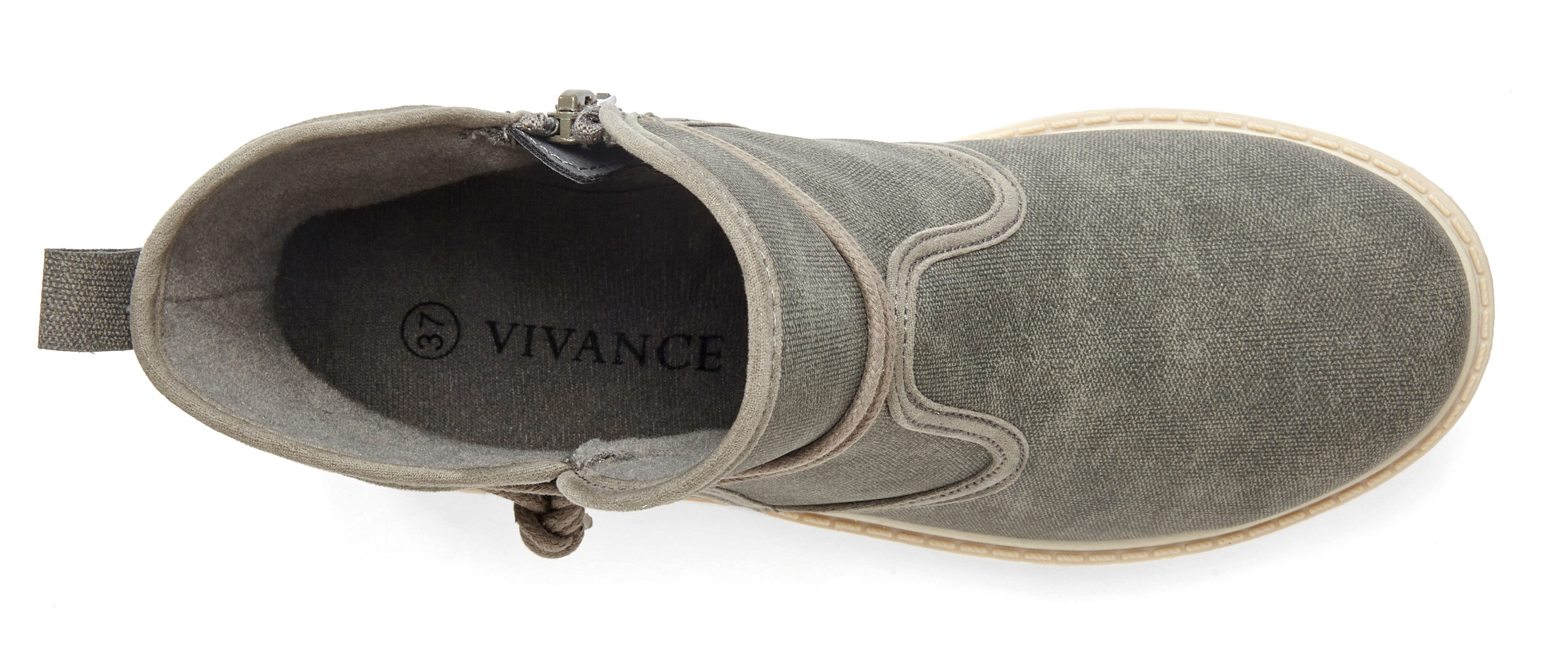 Vivance Laarsjes Boots, laarzen met verfijnde bindbanden vegan