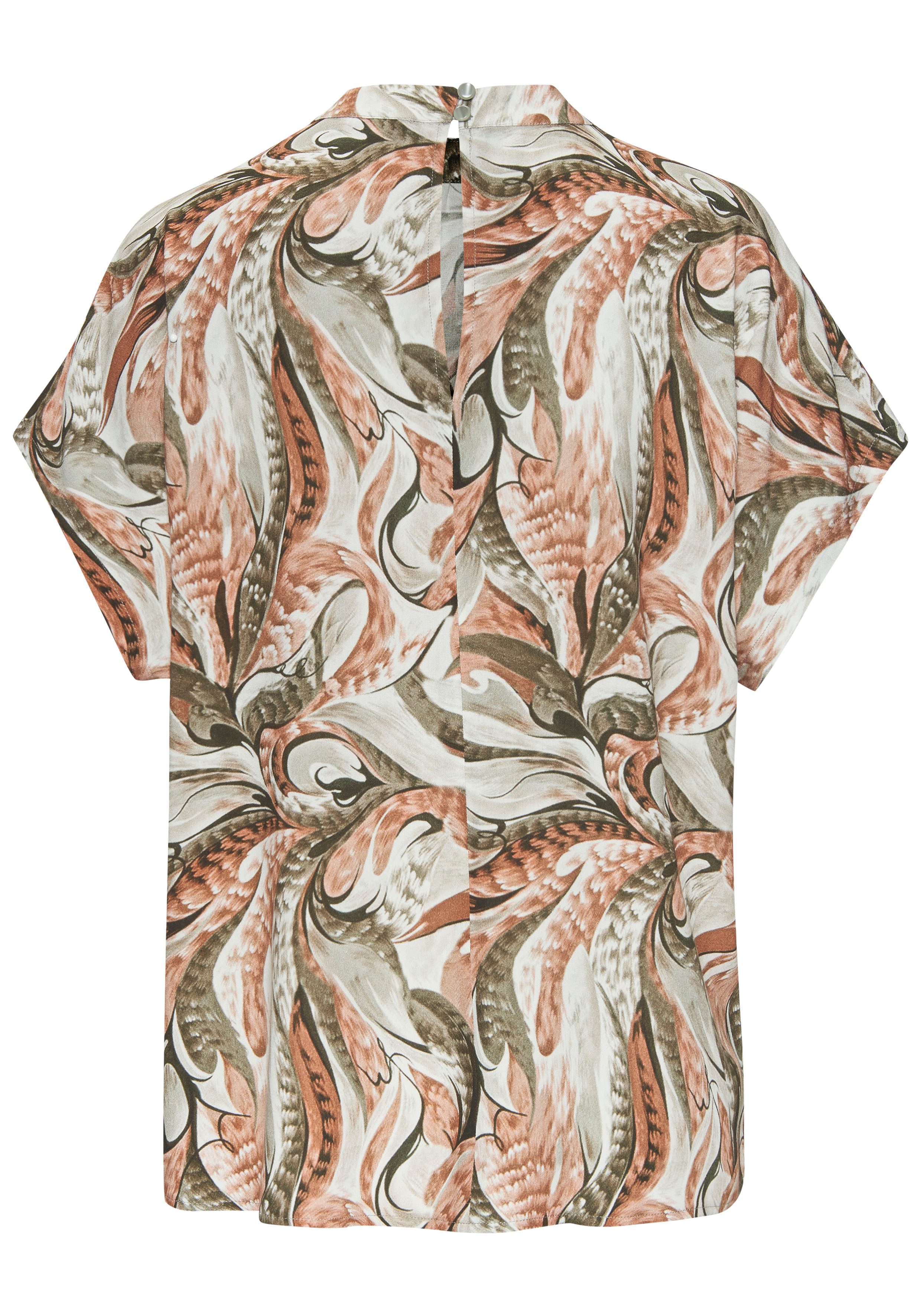 Lascana Blouse met korte mouwen met all-over print, damesblouse, sportief elegant