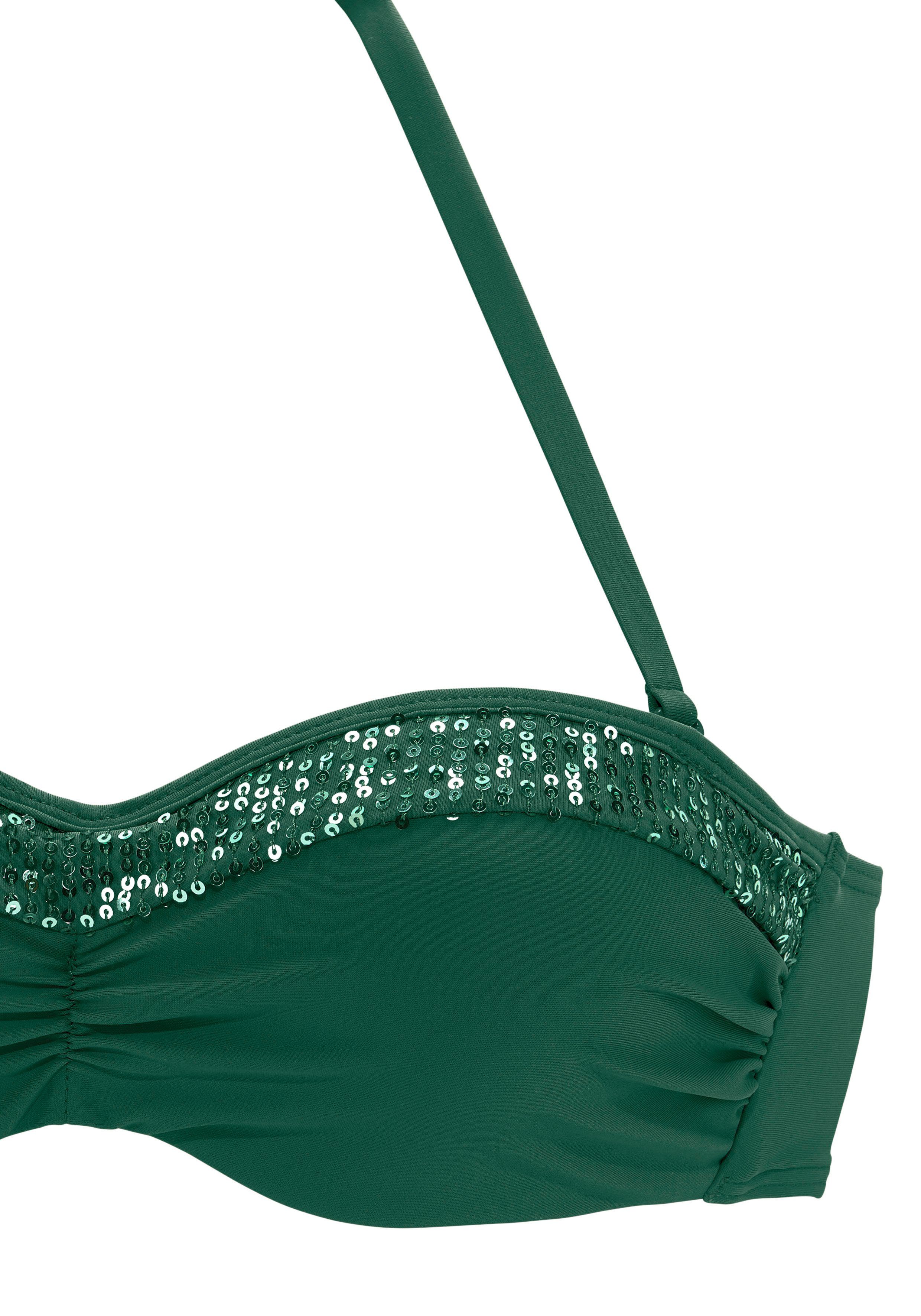 Bruno Banani Beugelbikini in bandeaumodel met pailletten