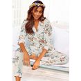 vivance dreams pyjama met bloemenprint wit