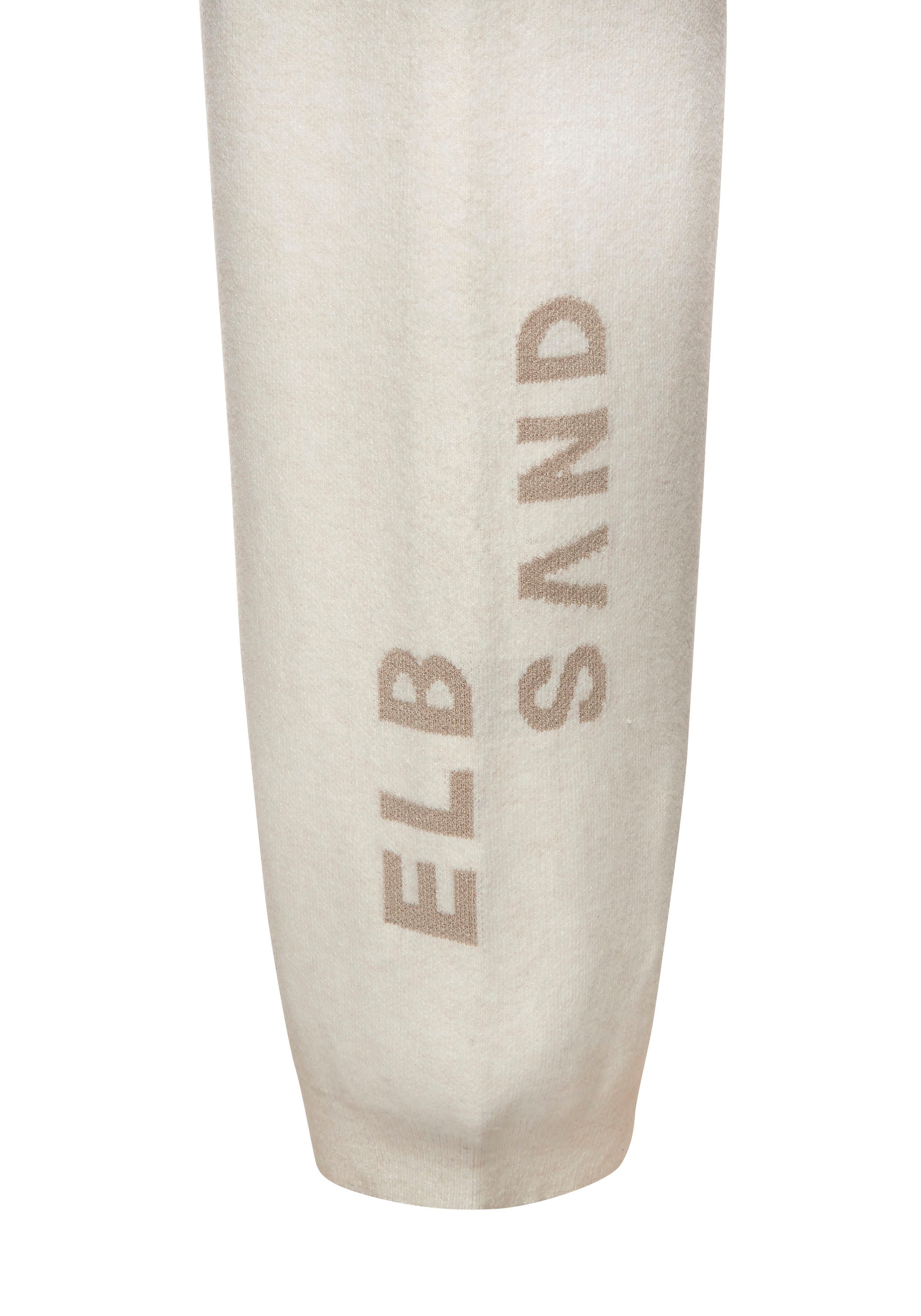 Elbsand Tricotbroek met gebreid logo, van hoogwaardige fijnbrei, loungewear