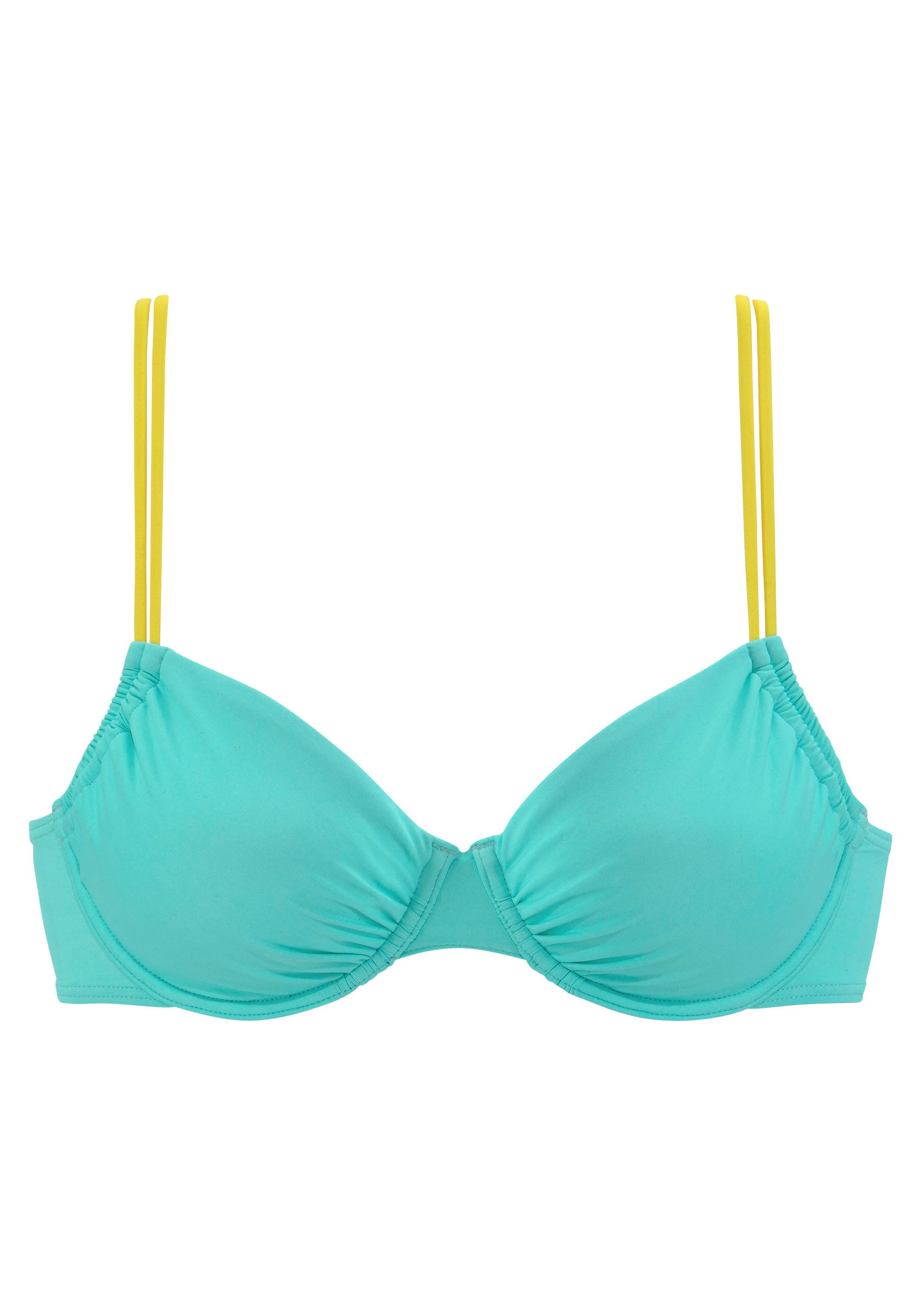 Venice Beach Bikinitop met beugels ANNA met contrastkleurige details beugel bikini's maat 44 D blauw