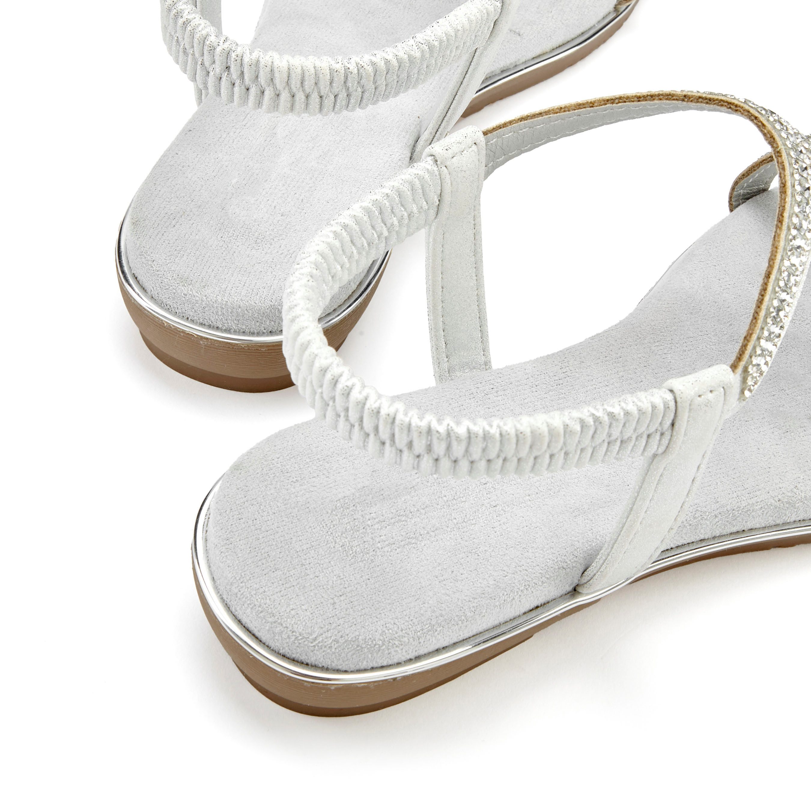 Vivance Sandalen Sandalet, Zomerschoen met glinsterende versieringen en elastische bandjes