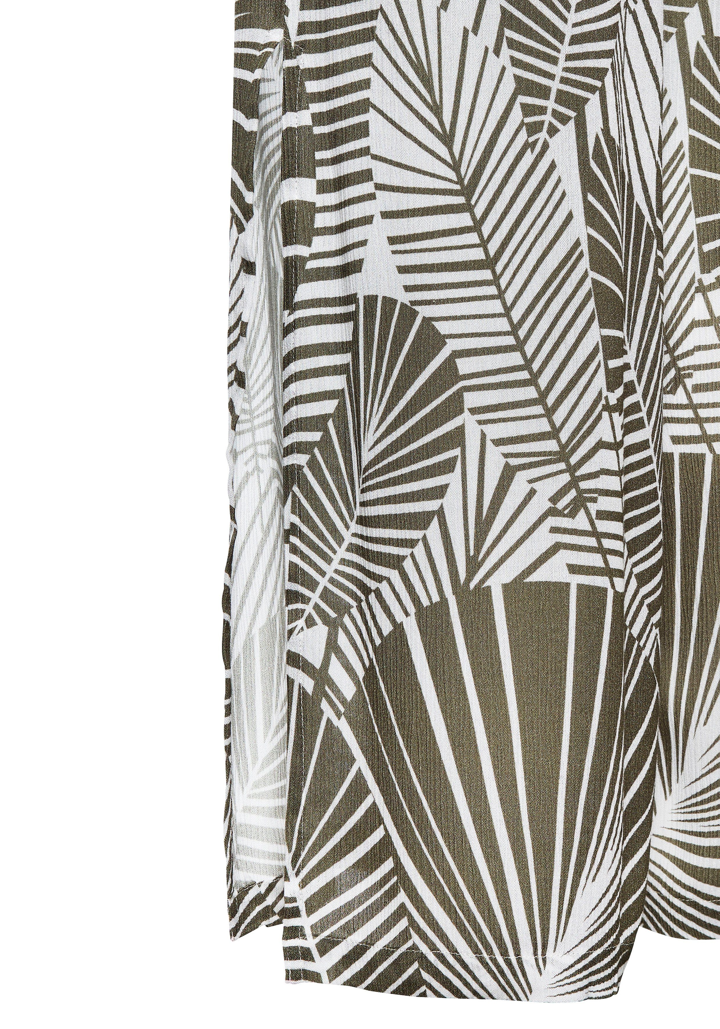 s.Oliver RED LABEL Beachwear Bandeau-jumpsuit en all-over print (Met een bindceintuur)