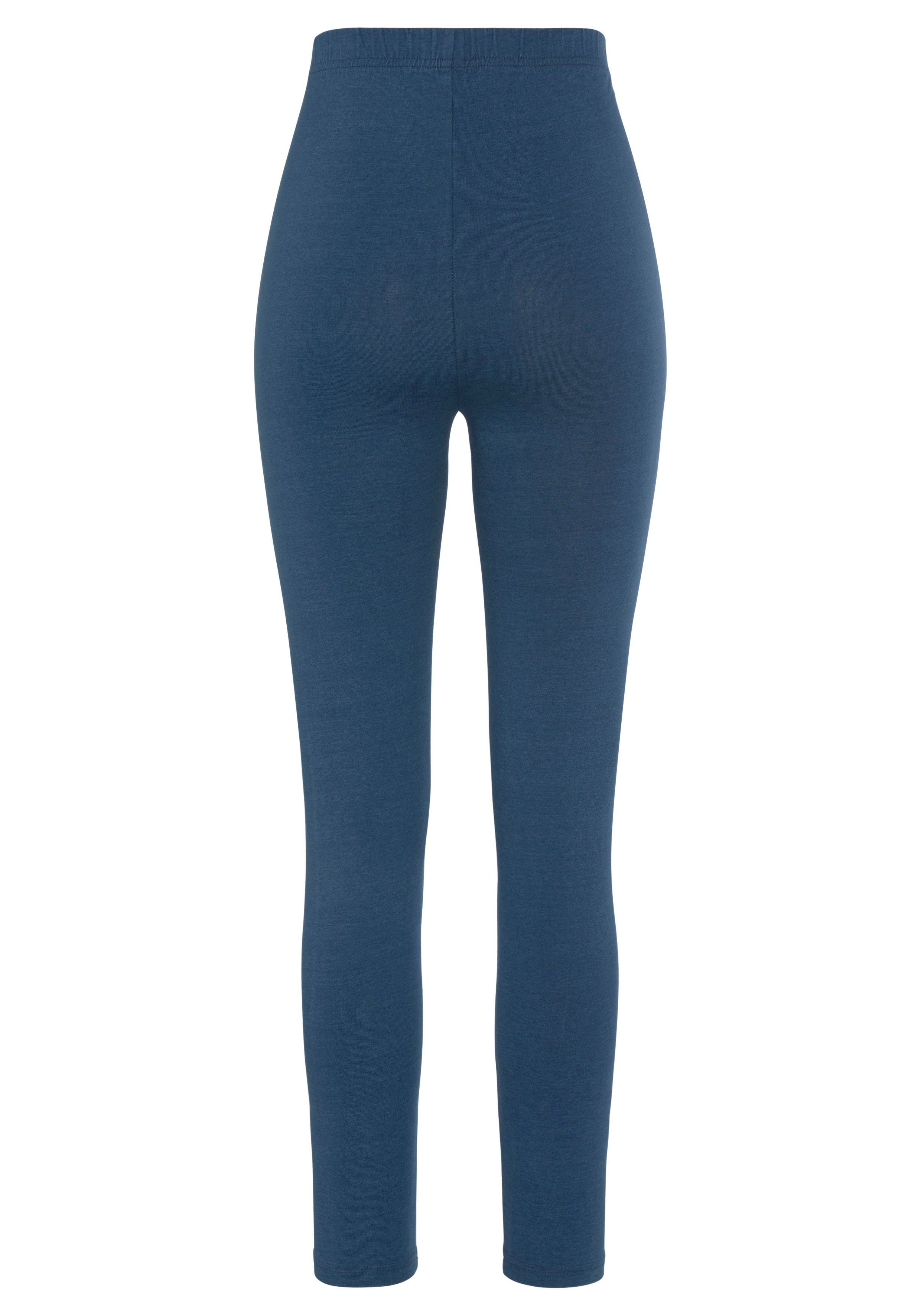 vivance active Legging met rubberen tailleband, loungewear (2-delig, Set van 2)
