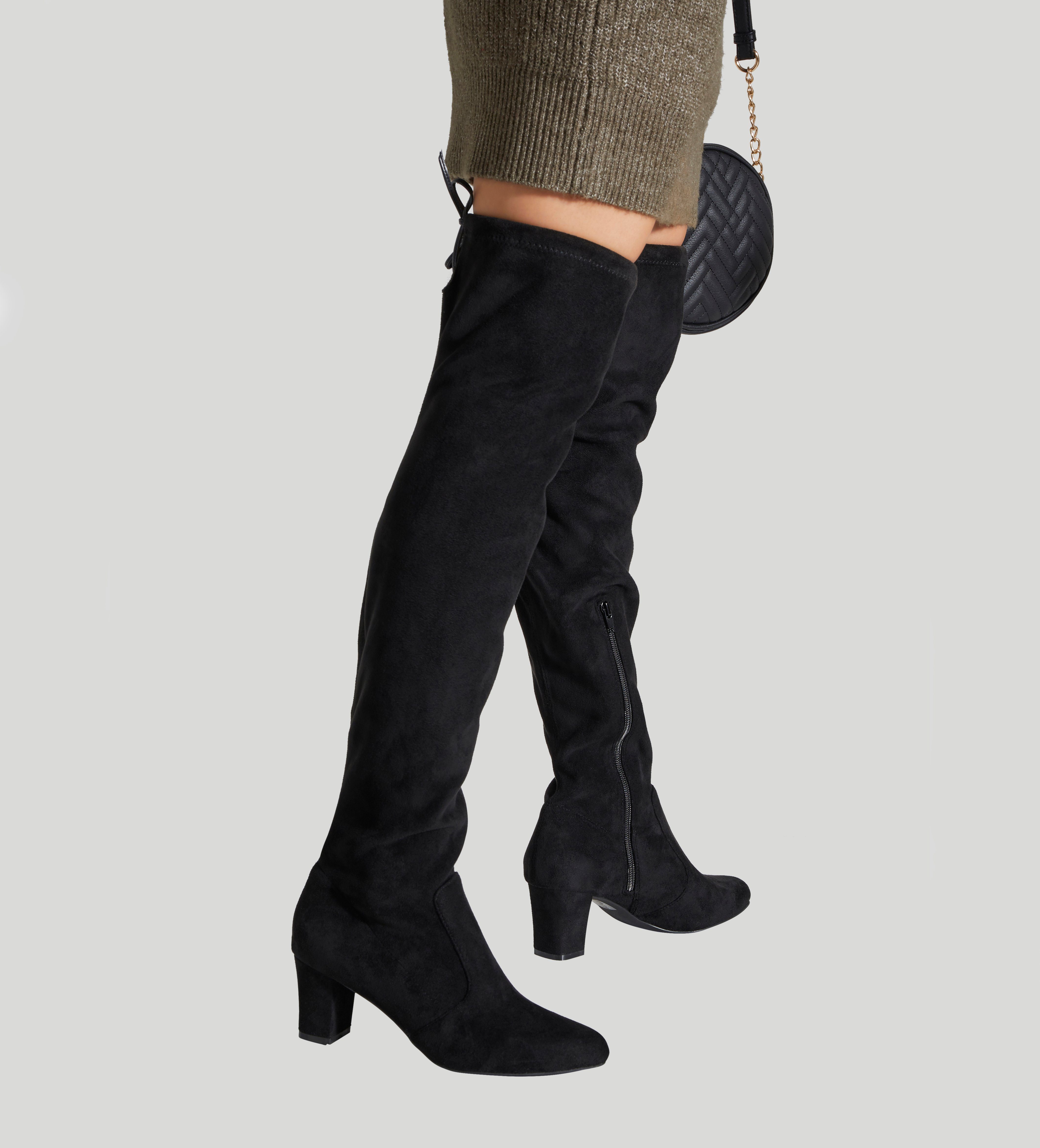 Lascana Overknee-laarzen Slouchy boots, lange schacht laarzen, instap laars, zacht stretchmateriaal