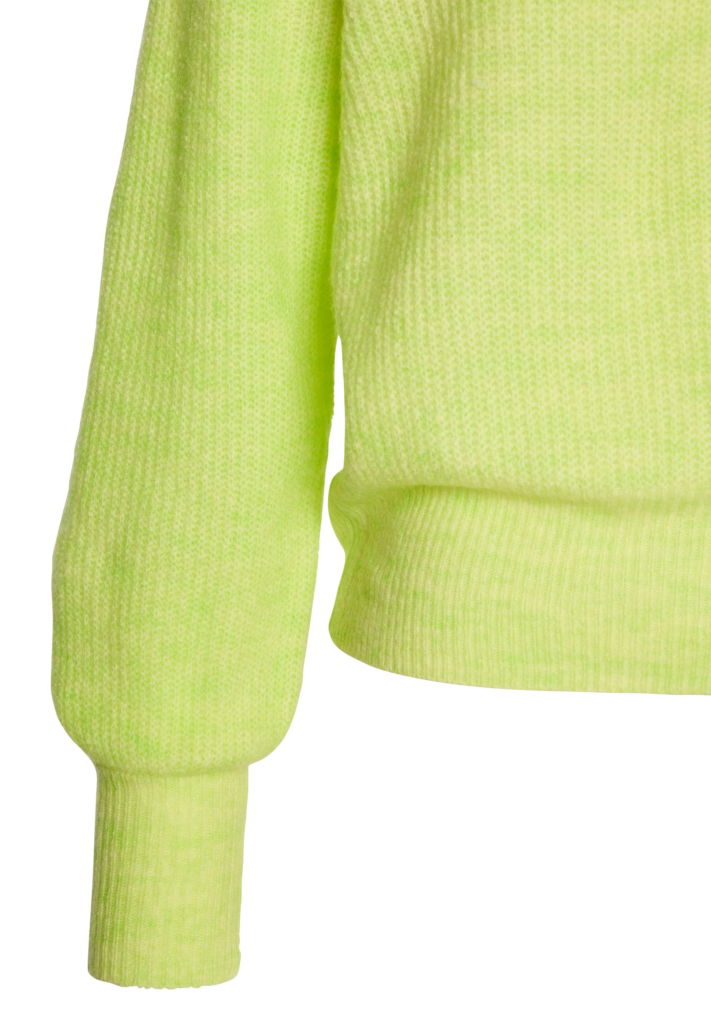 Lascana Gebreide trui in melange-look, losse damespullover, basic