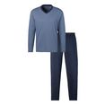 le jogger pyjama in het garen geverfde strepen (set van 2) blauw