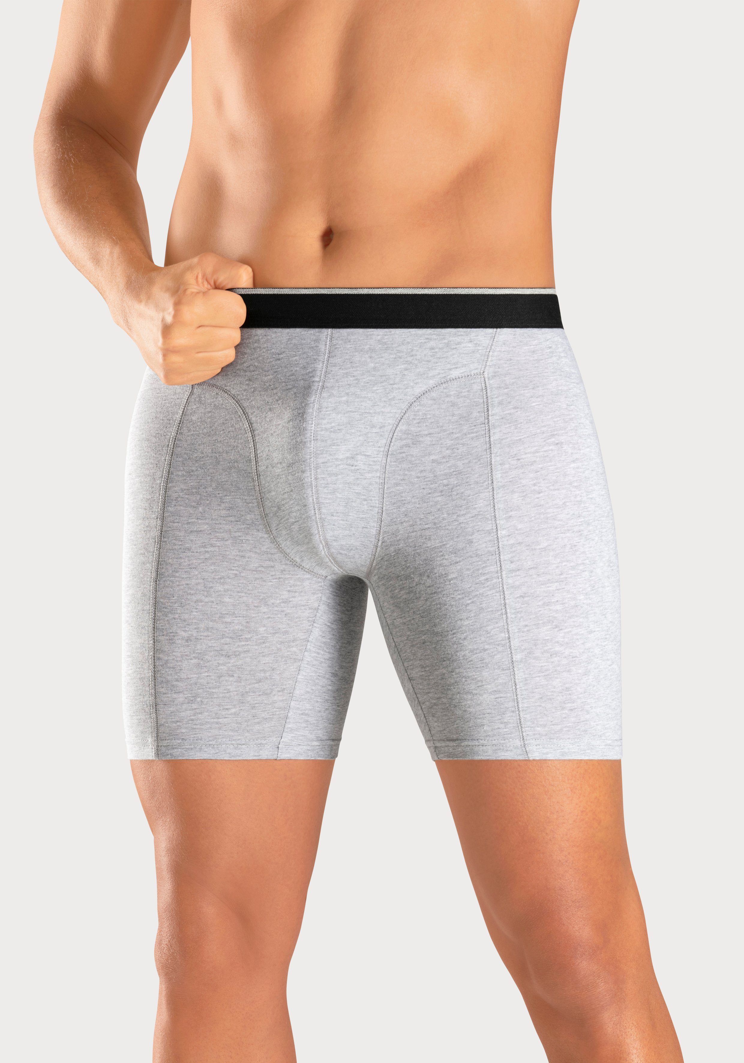 AUTHENTIC LE JOGGER Lange boxershort met twee kleuren geweven band en langere pijpen (set, 5 stuks)