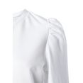 lascana sweatshirt met ruchemouwen wit