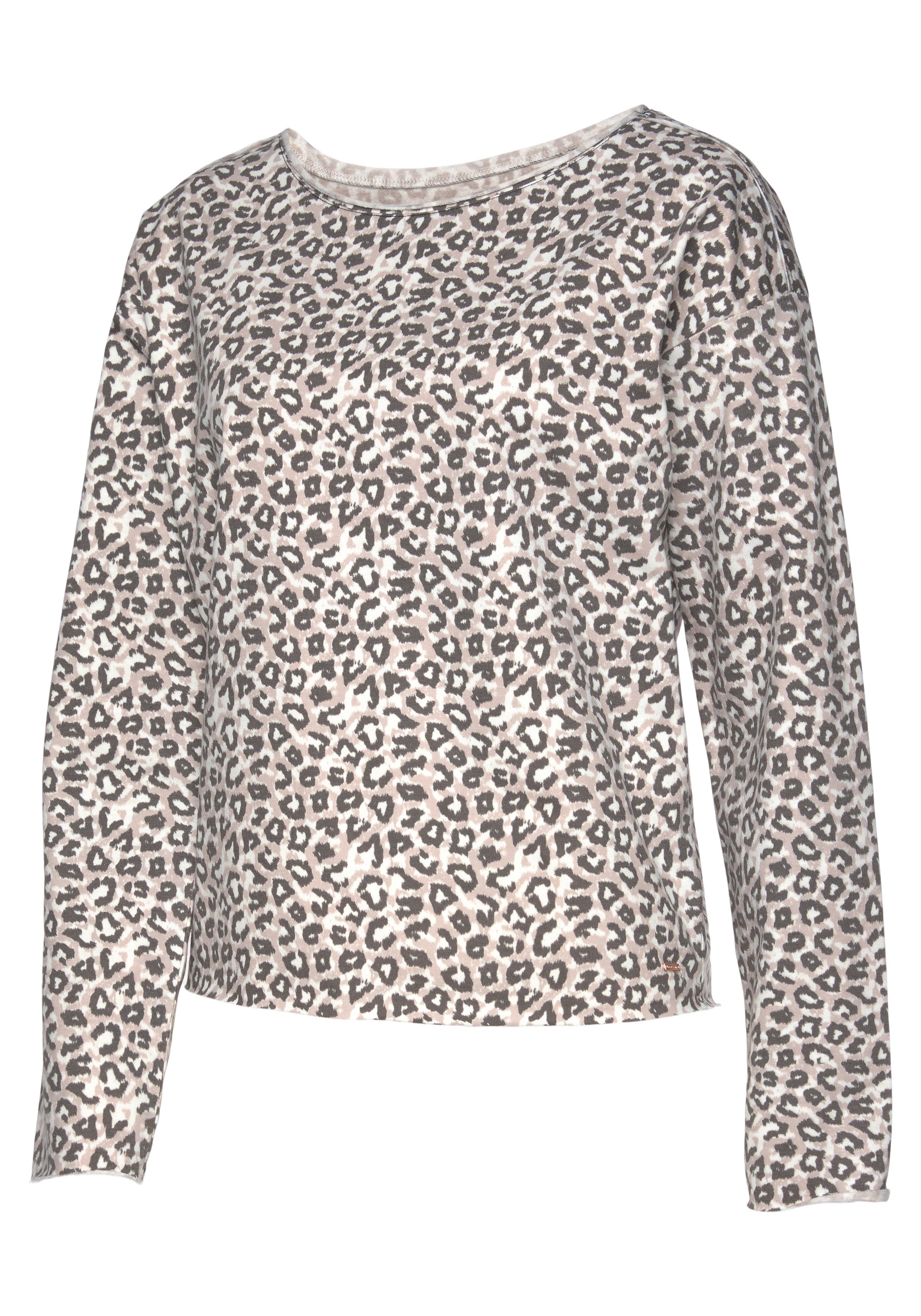 Lascana Sweatshirt / Shirt met lange mouwen Langarmshirt in losse pasvorm, loungewear