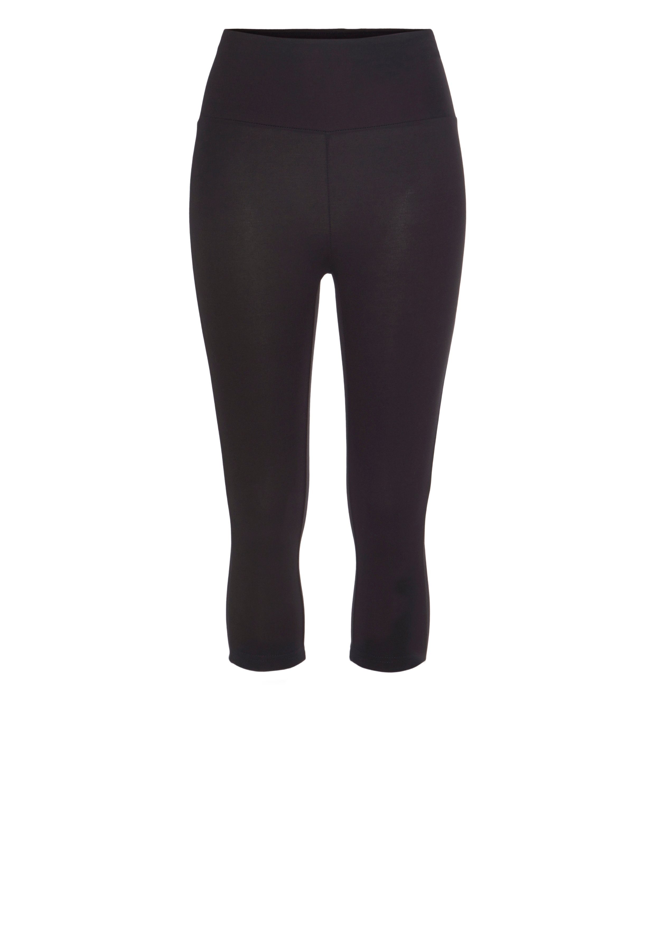 Lascana Caprilegging met brede, zachte boord mix & match maat 48/50 zwart