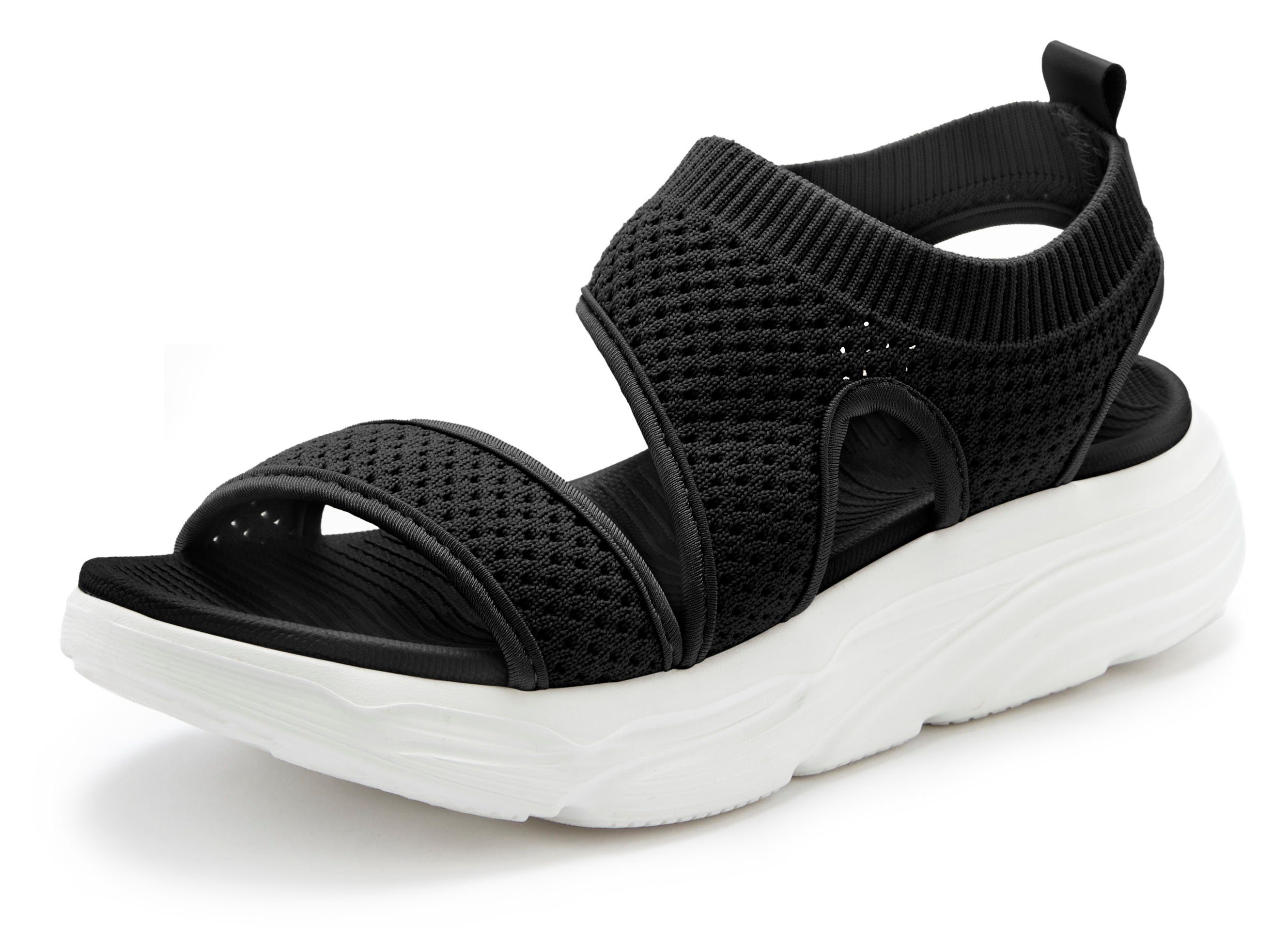 Lascana Sandalen Zomerschoen Sandalette, zomerschoen van elastisch textiel bijzonder licht VEGAN