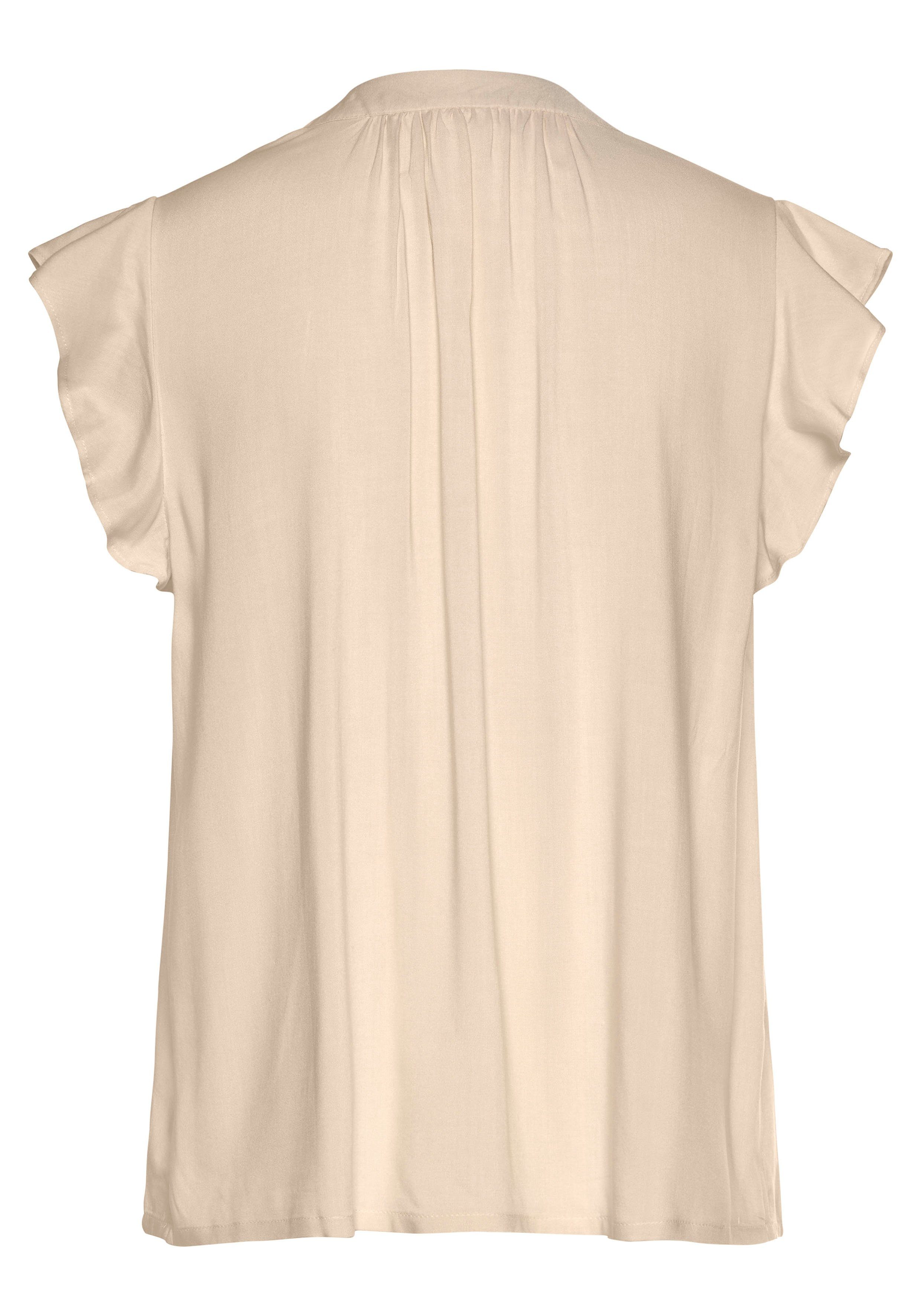 Lascana Blouse zonder sluiting met ruches-mouwen, korte mouwen blouse, elegant