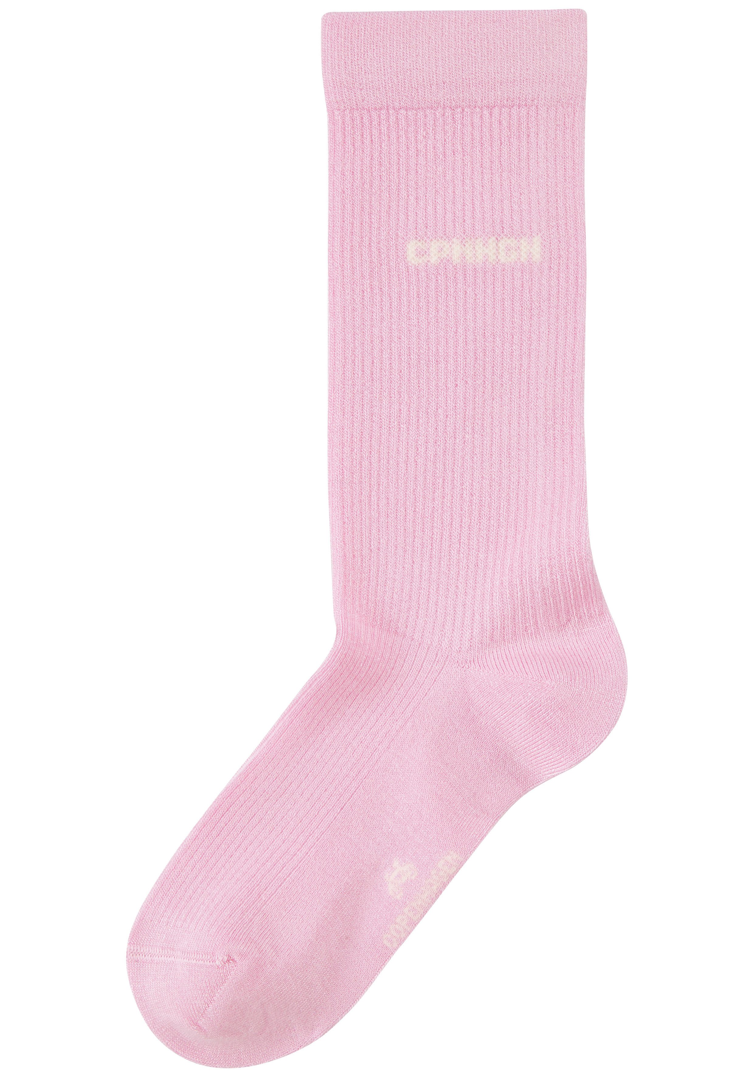 Copenhagen Studios Basic sokken met ribstructuur en borduursel (set, 3 paar)