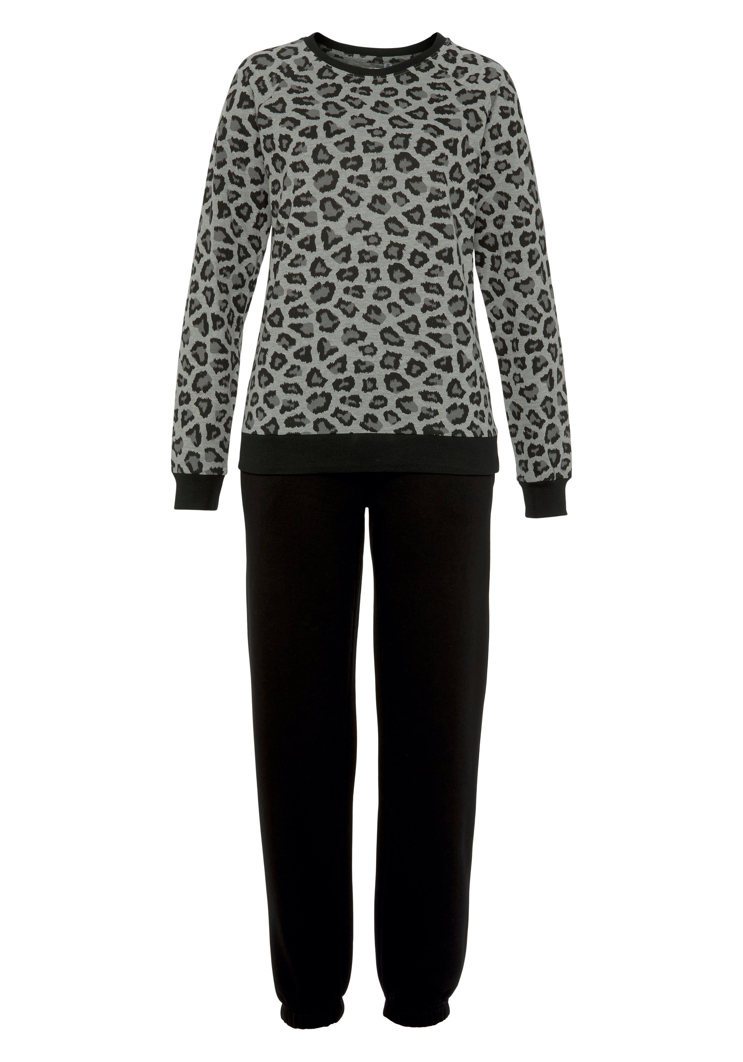 Vivance Dreams Pyjama met tonale dierenprint (2-delig) pyjama's maat 52/54 grijs