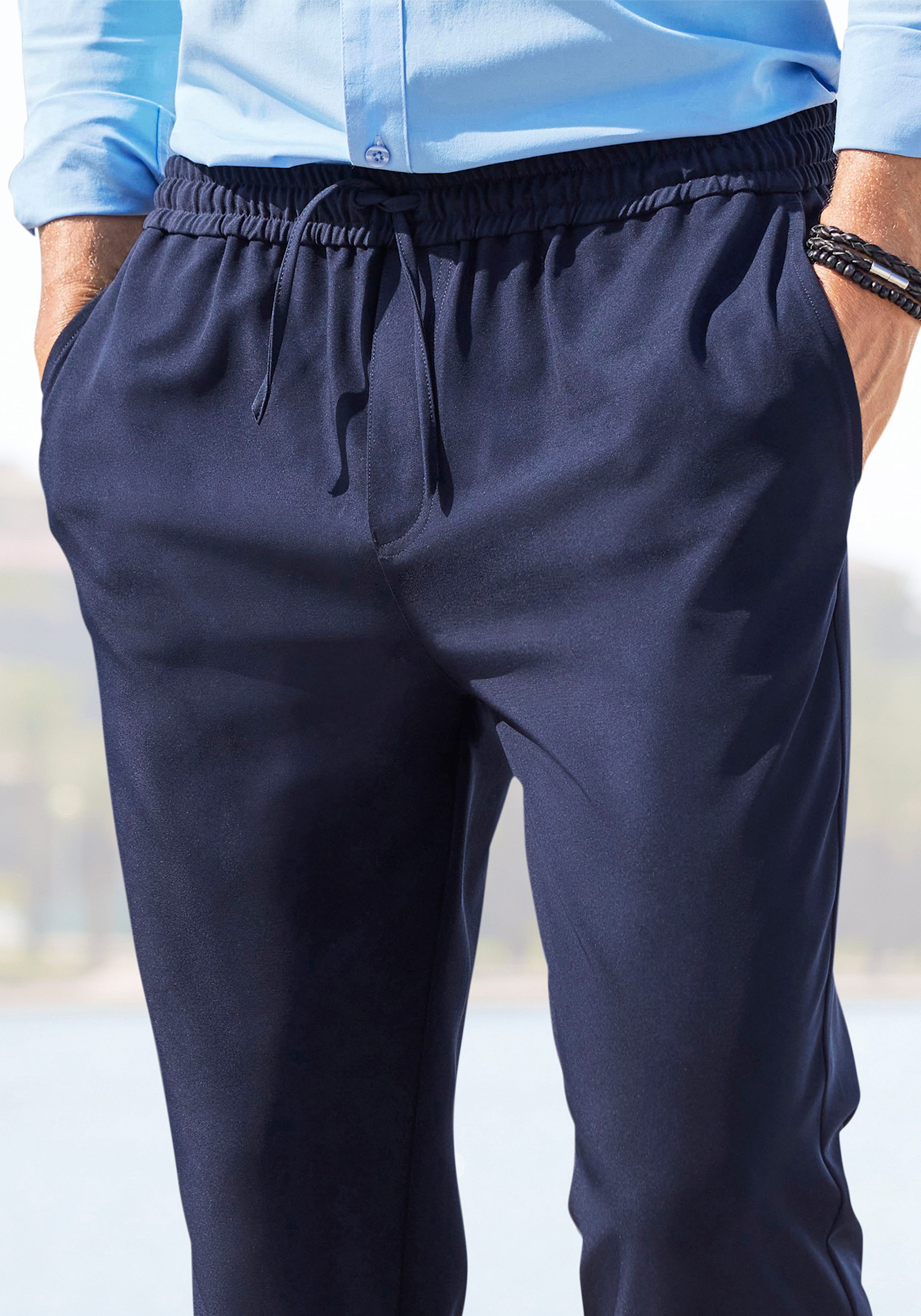 John Devin Jogpants Slim fit, van lichte weefkwaliteit