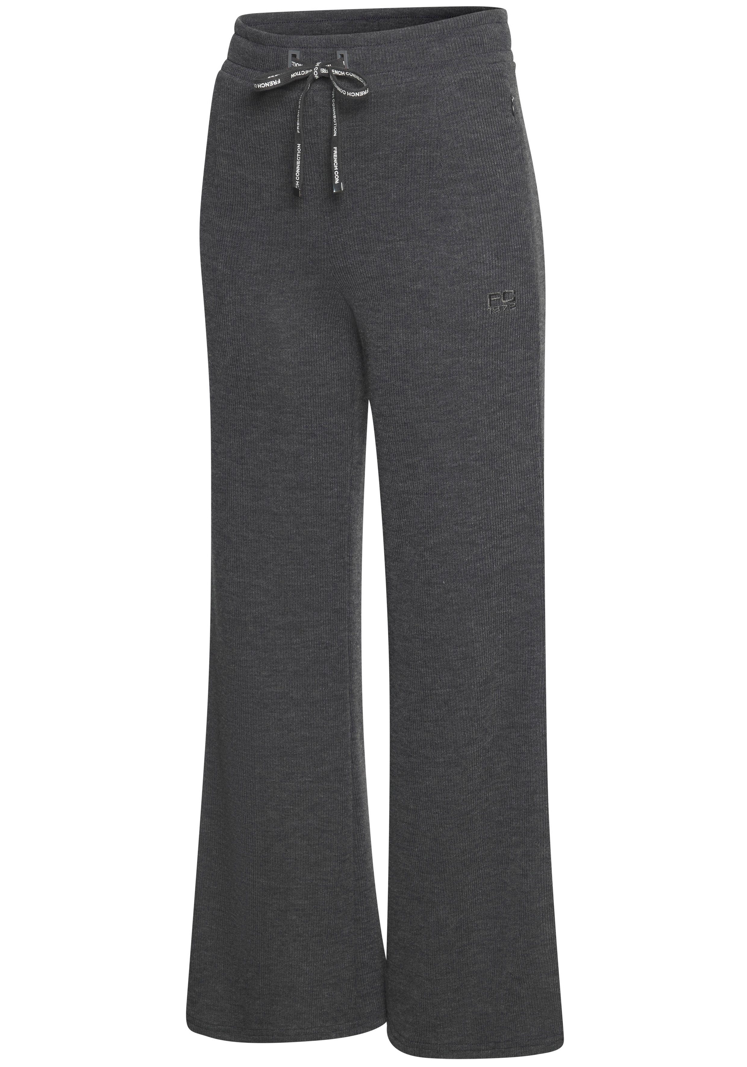 French Connection Loungebroek in geribde tricot-look