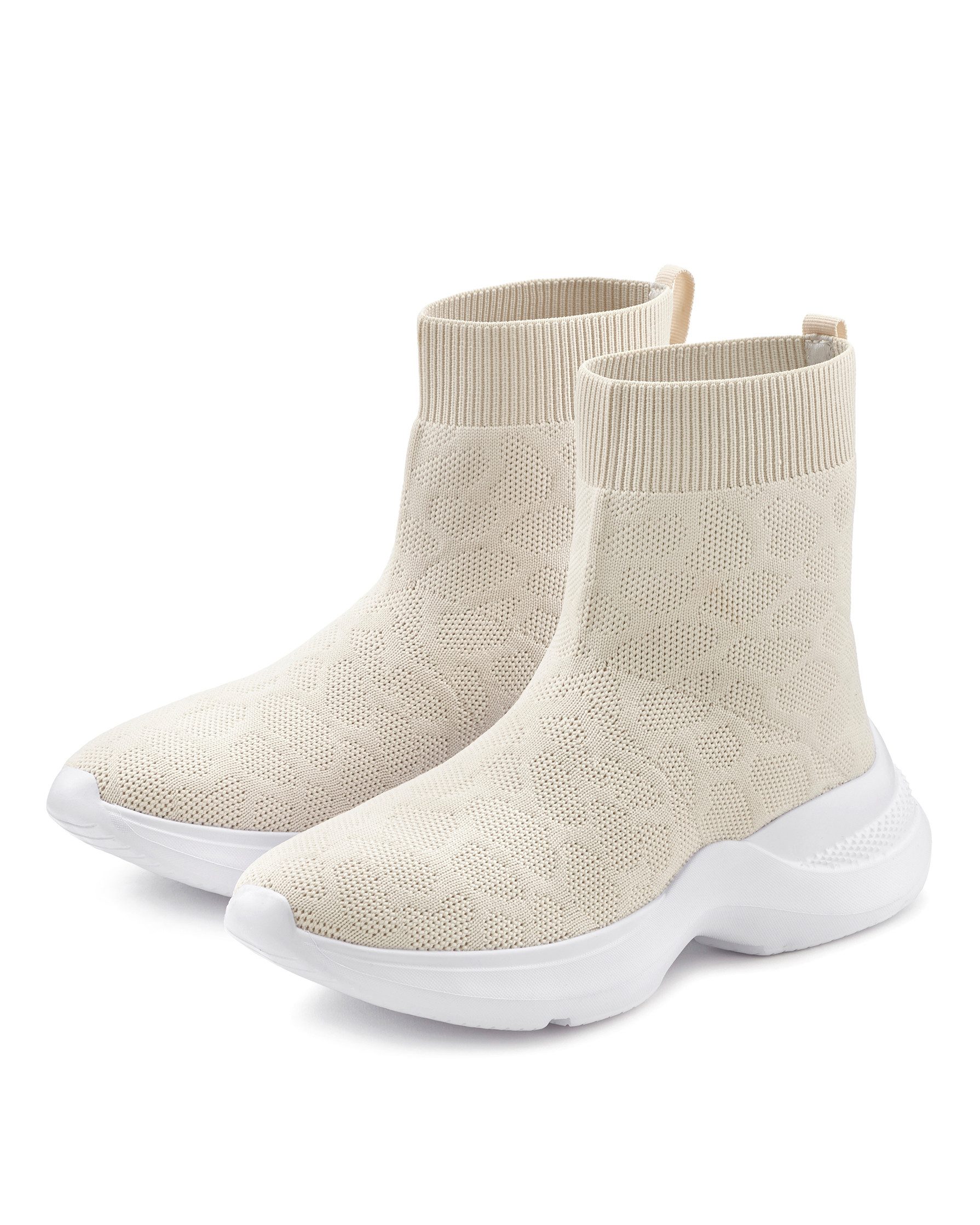 Lascana Sneakers Sock Boot, elastisch materiaal, slipper, boot, vrijetijdsschoenen, high top vegan