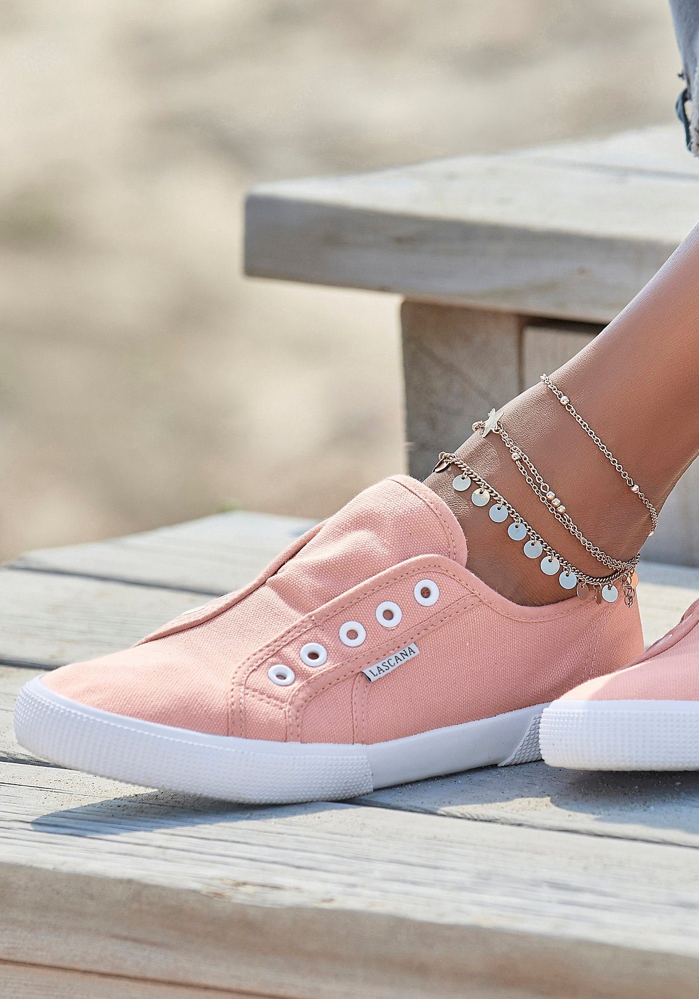 Lascana Sneakers Slipper, lage schoen, slip-on sneaker comfortabel om in te glijden