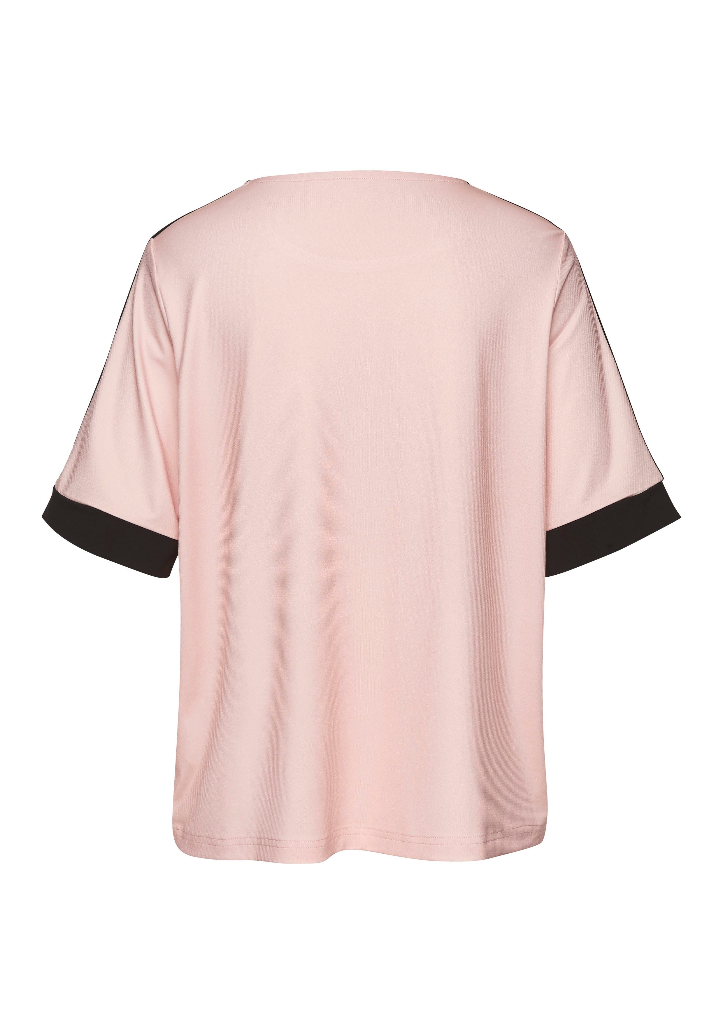 Vivance Shirt met korte mouwen met sportieve contraststrepen