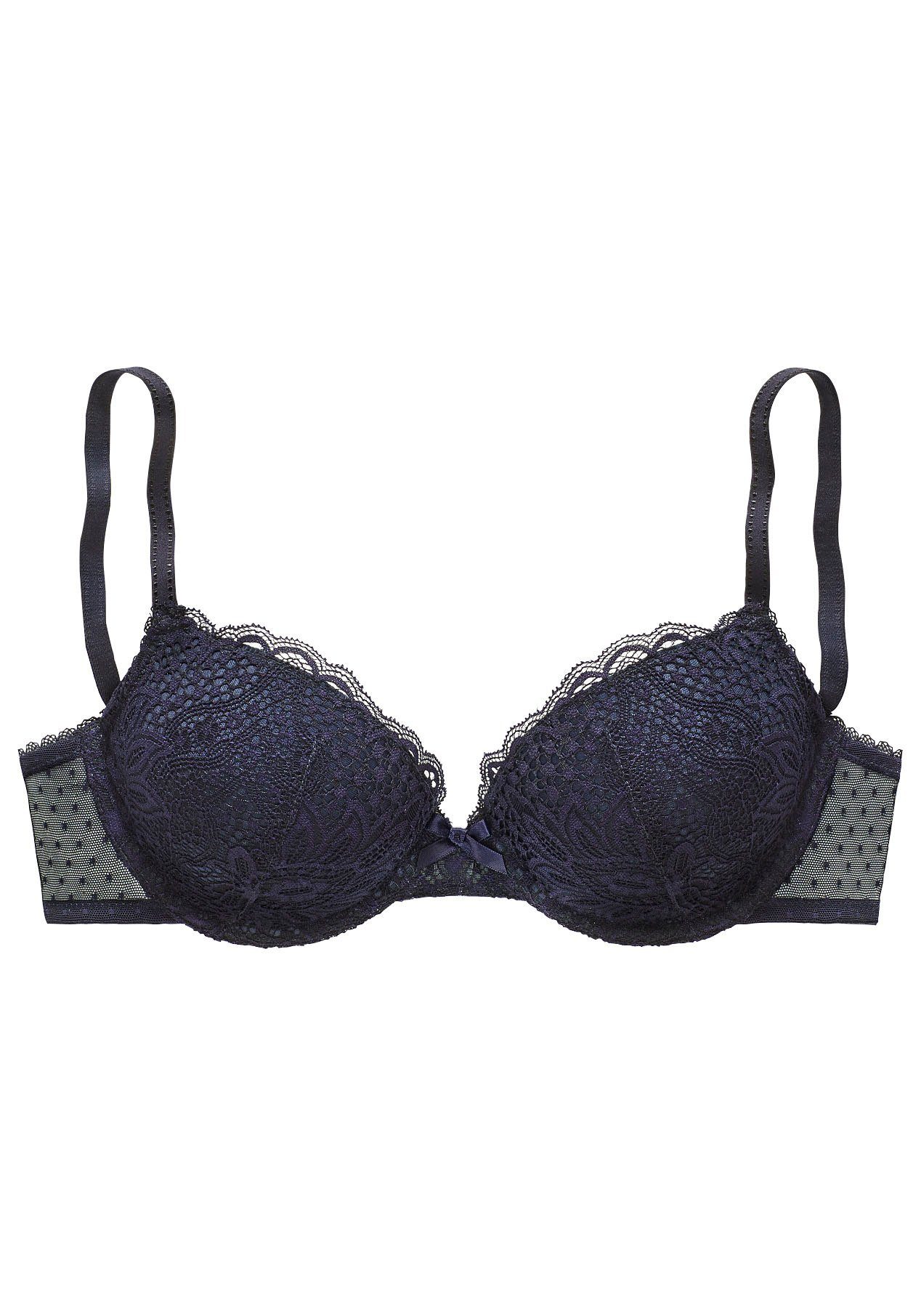 Vivance Push-up-bh rondom met gebloemd kant, dessous