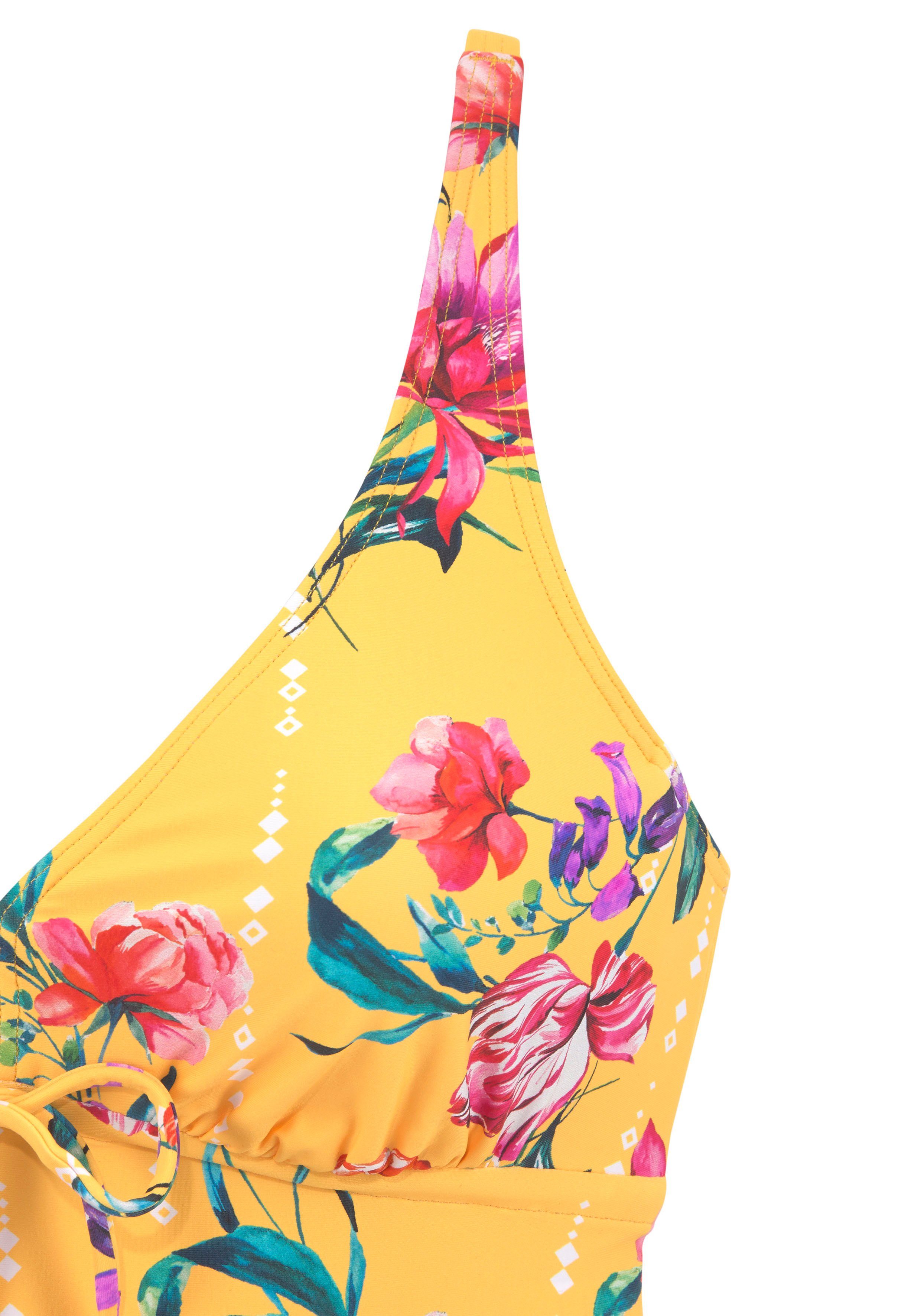 Sunseeker Tankinitop met beugels Modern met bloemenprint