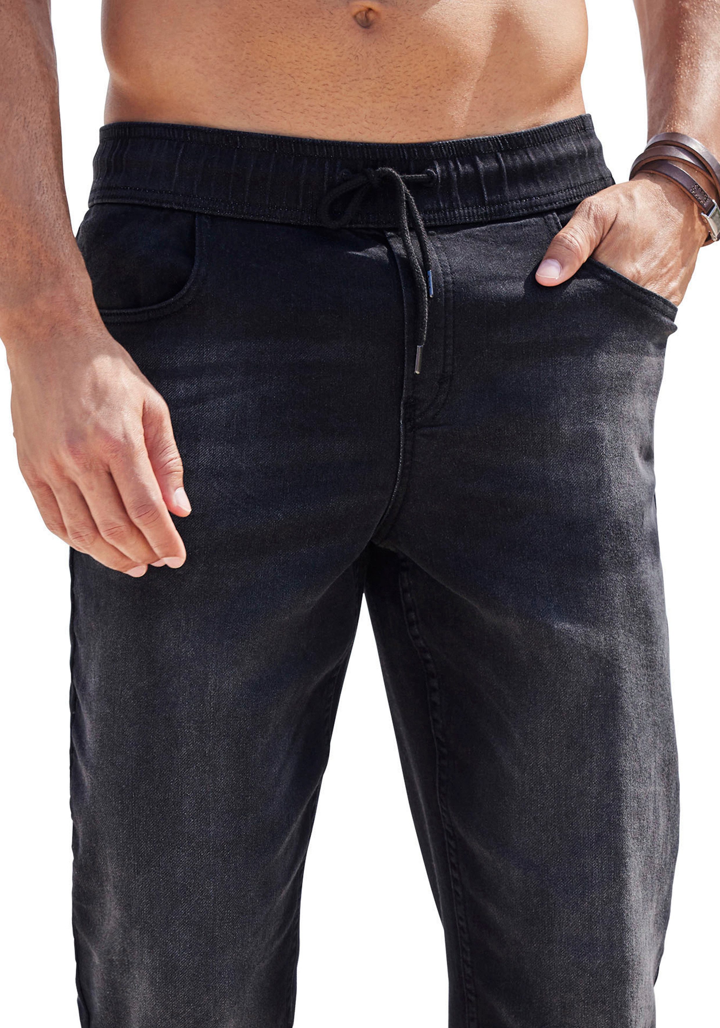 John Devin Joggingbroek Joggpants met elastische band van zachte stretchkwaliteit
