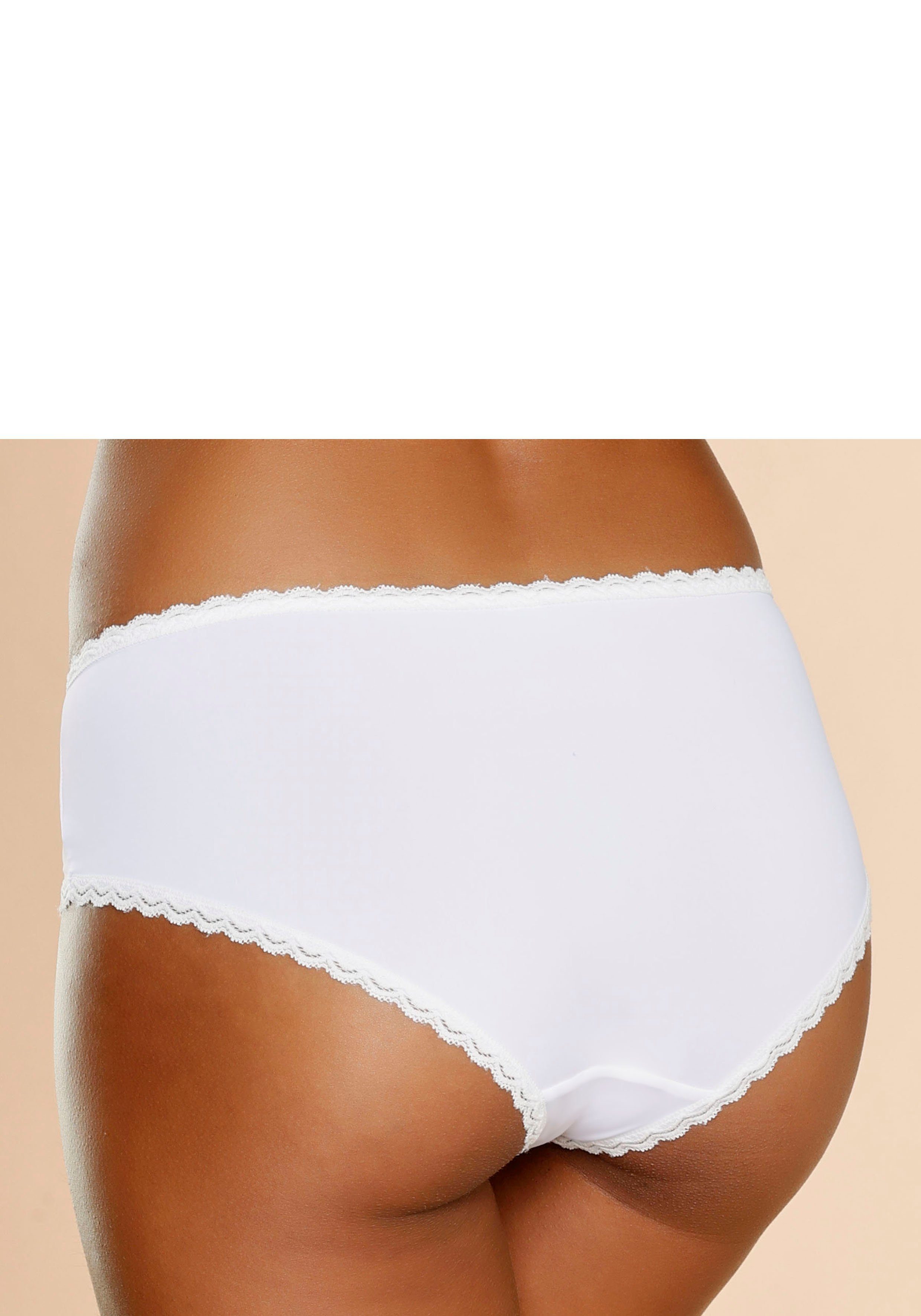 s.Oliver RED LABEL Beachwear Hipster Camille met fijne kanten rand