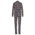 schiesser pyjama met bloemenprint blauw