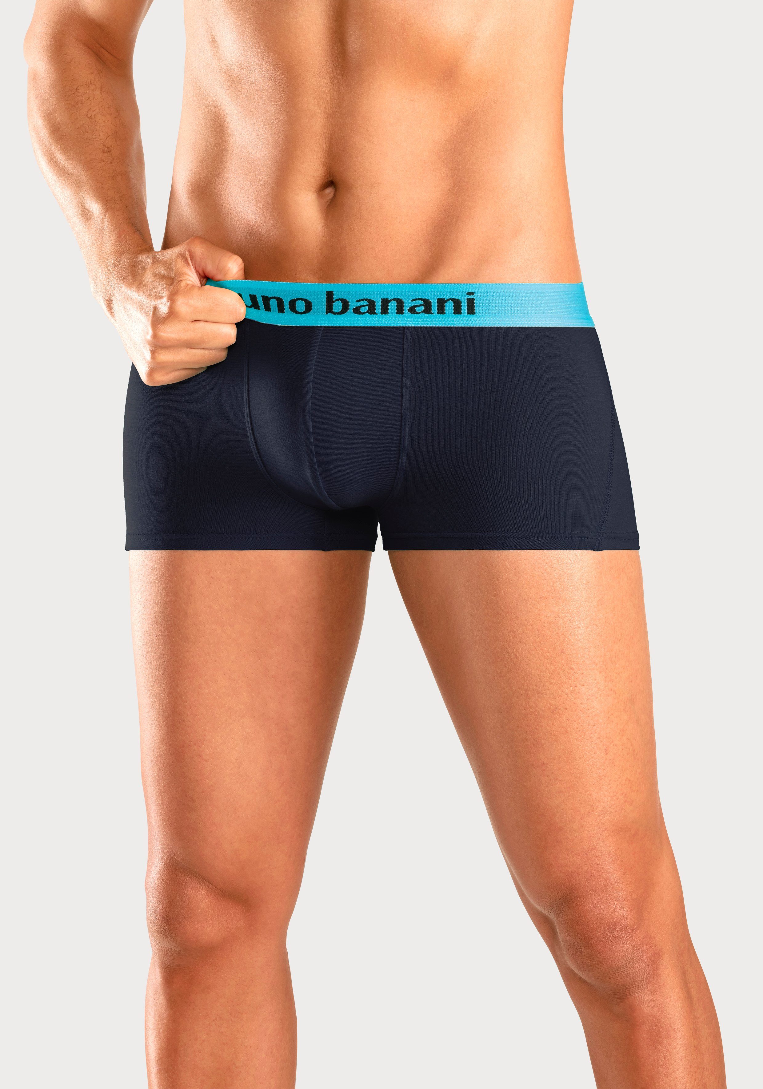 Bruno Banani Hipster strak zittende boxershorts met logo webband van katoenmix (set, 4 stuks) heren maat S geel