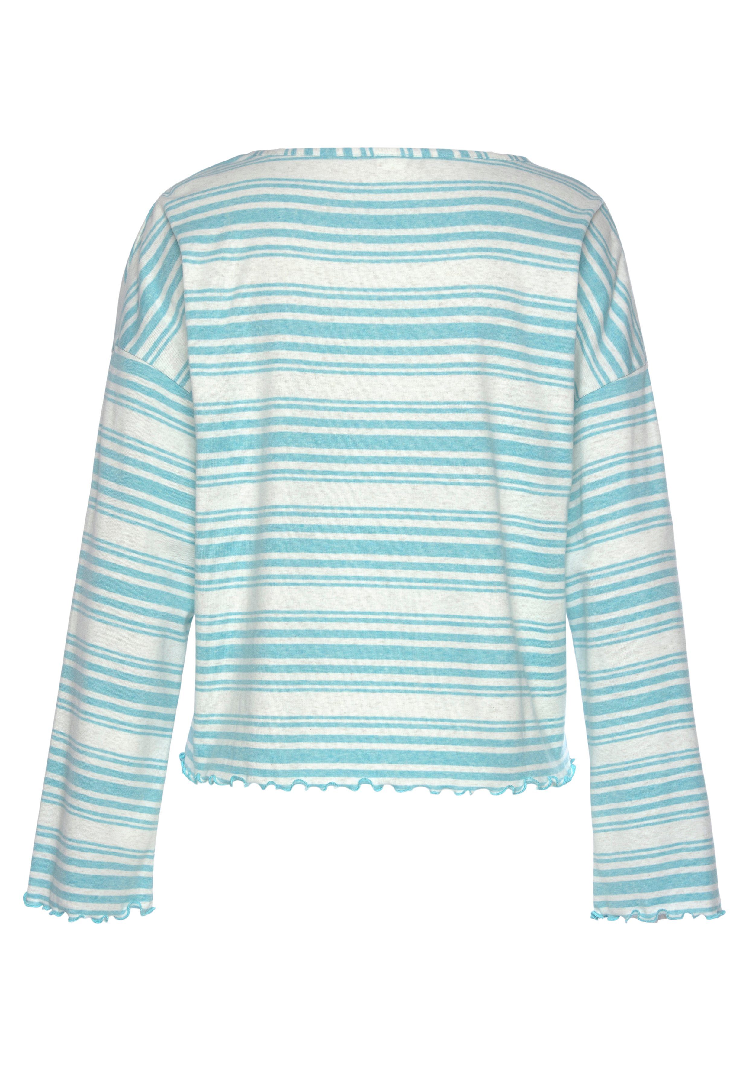 s.Oliver RED LABEL Beachwear Pyjama top met babylock-details
