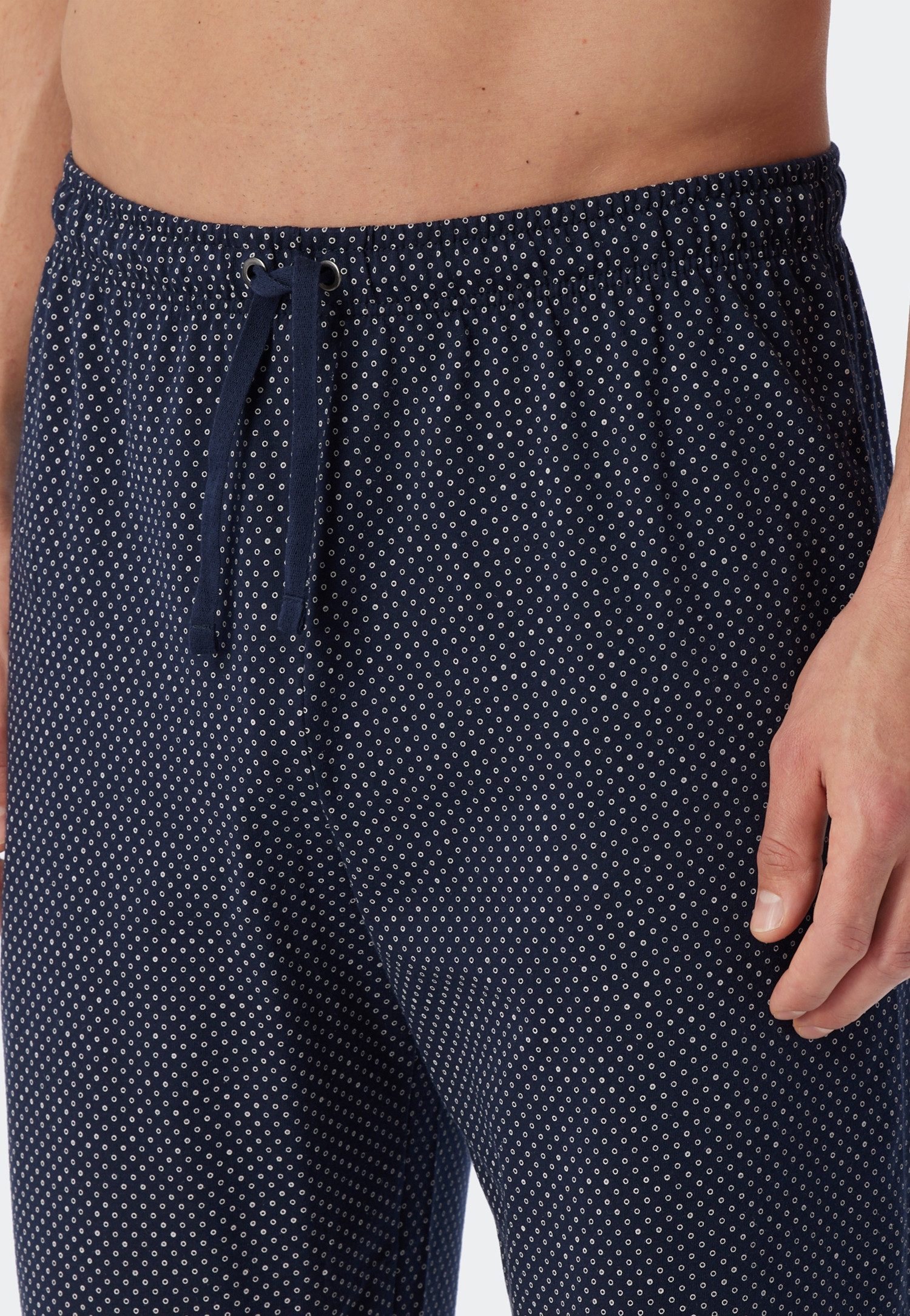 Schiesser Pyjama Ebony met ronde hals (2-delig, 1 stuk)