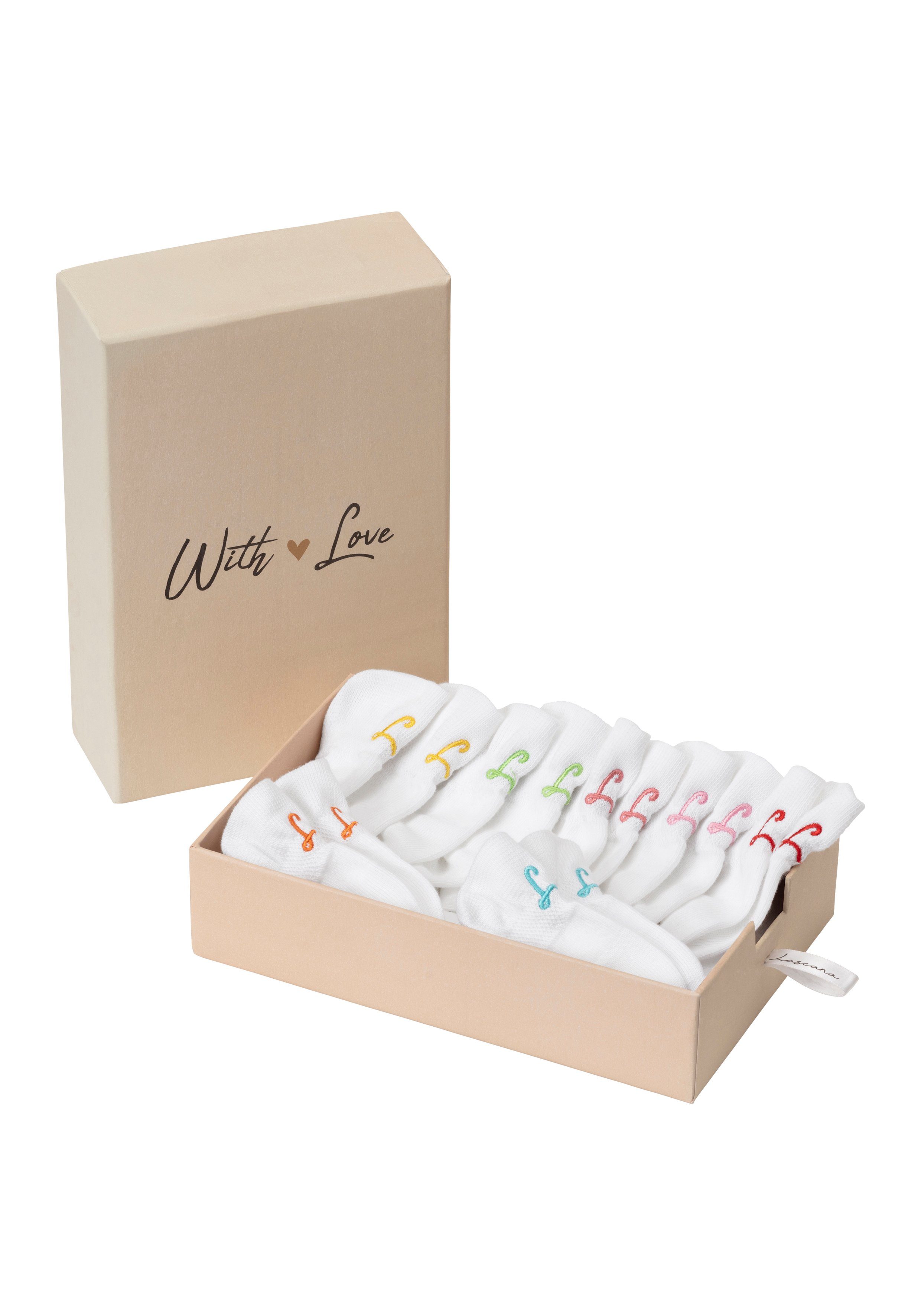 Lascana Sneakersokken met klein borduursel (box, 7 paar, Box)