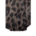lascana tricotjurk met luipaard mouwen zwart
