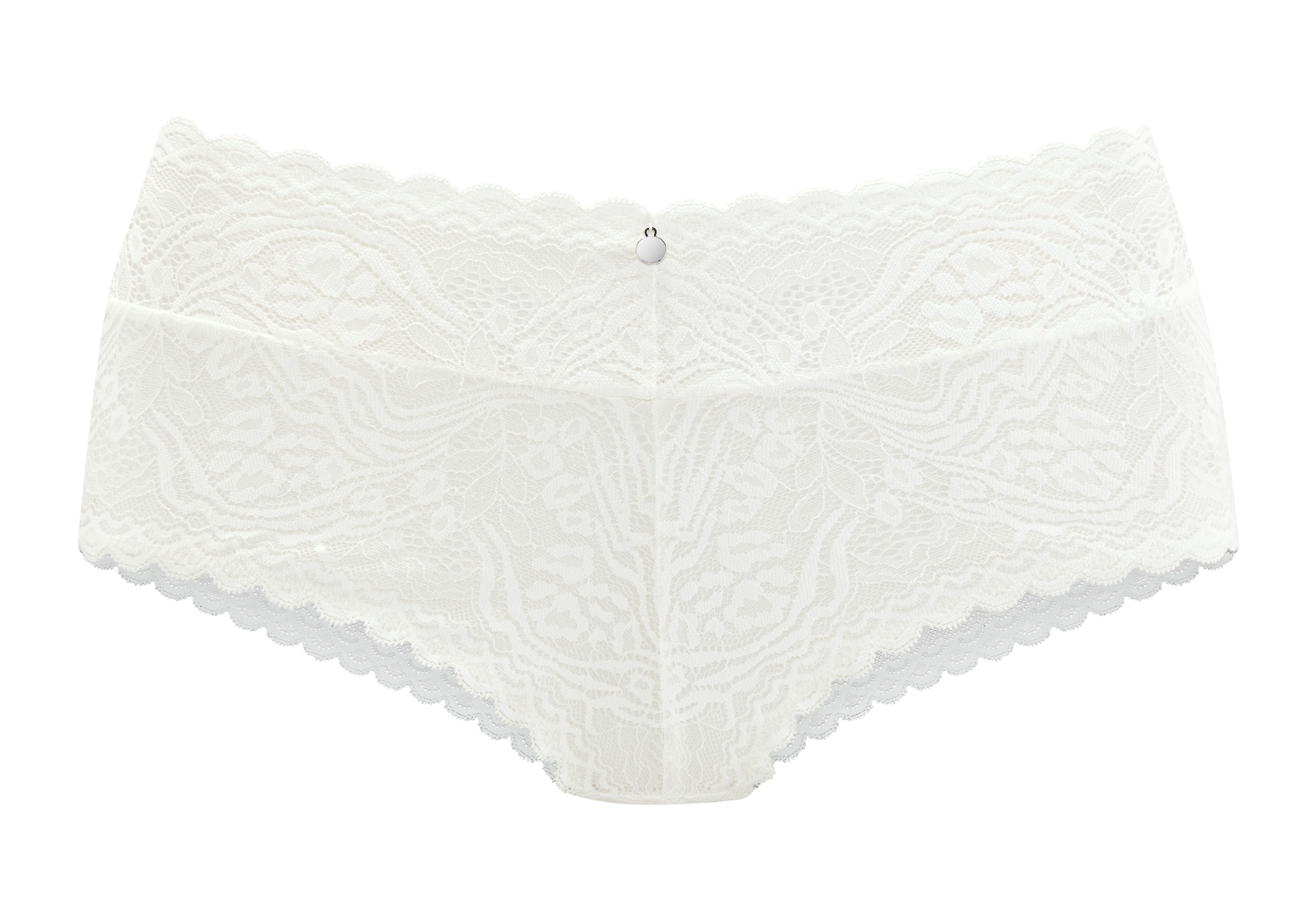 s.Oliver RED LABEL Beachwear Stringpants Danielle stijlvol van transparante kant in gebloemde look