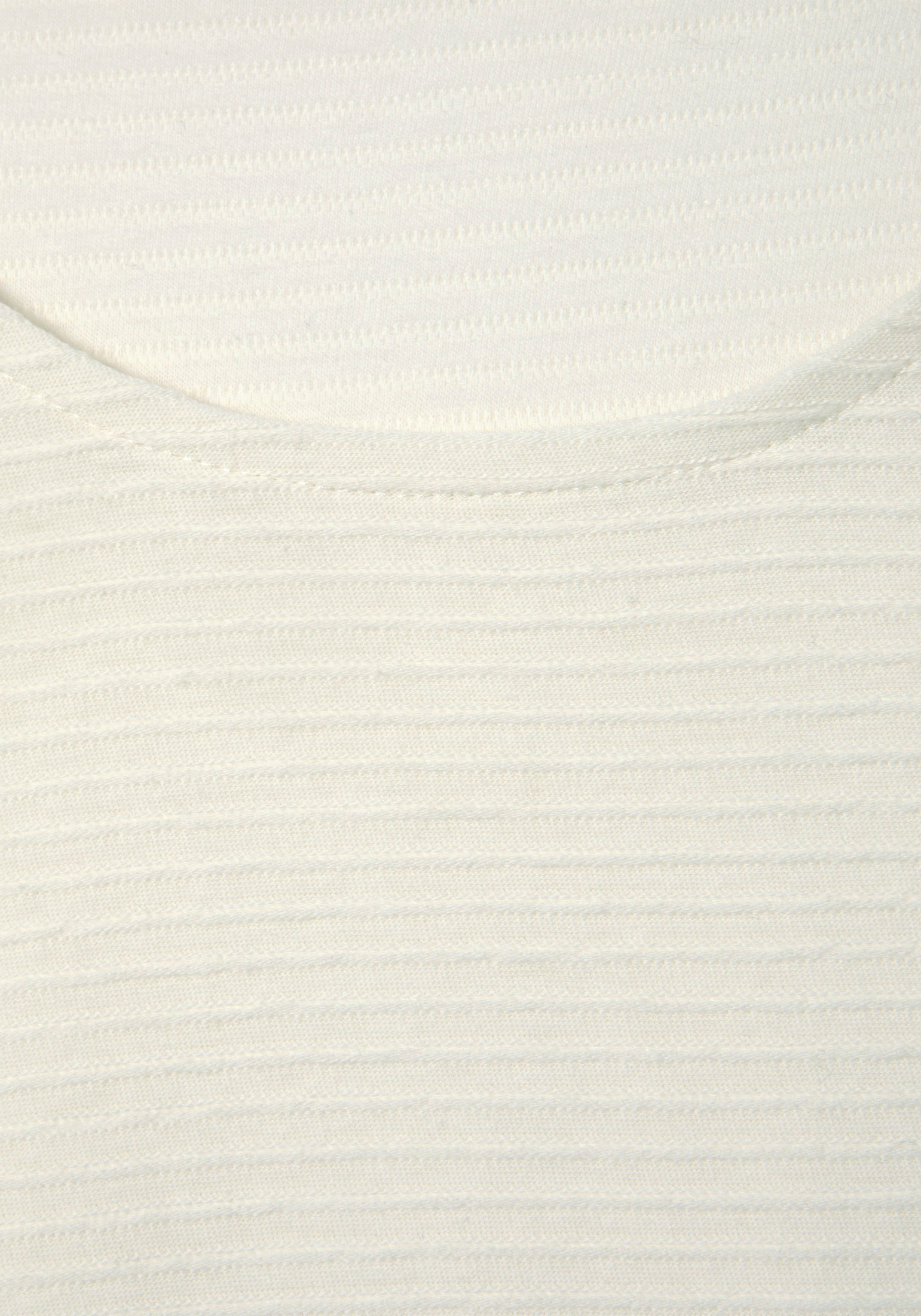 Lascana Shirt met lange mouwen Met streepstructuur in een zachte katoenkwaliteit