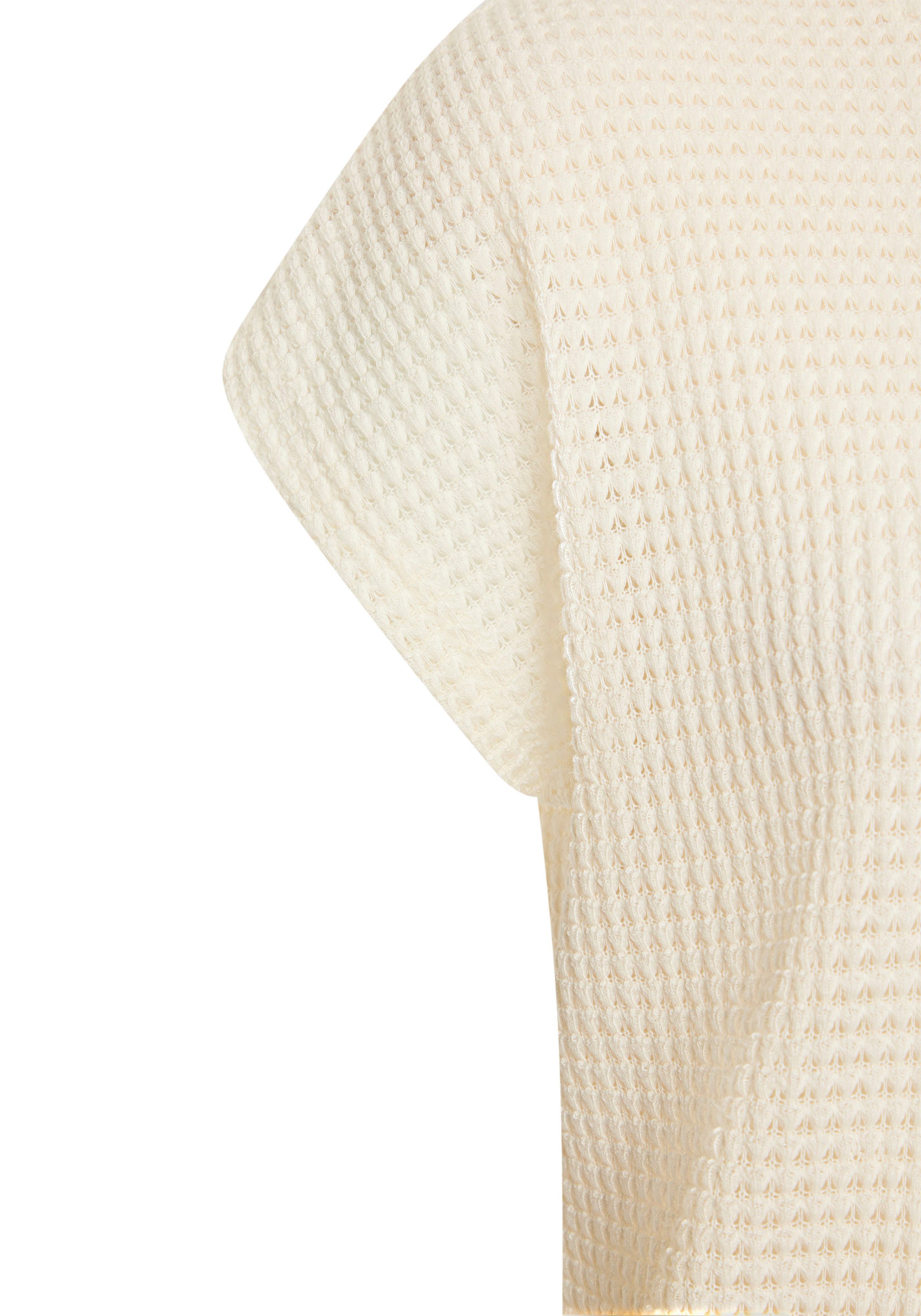 Vivance Shirt met korte mouwen Met modieuze wafelstructuur van kreukvrije breikwaliteit (Set van 2)