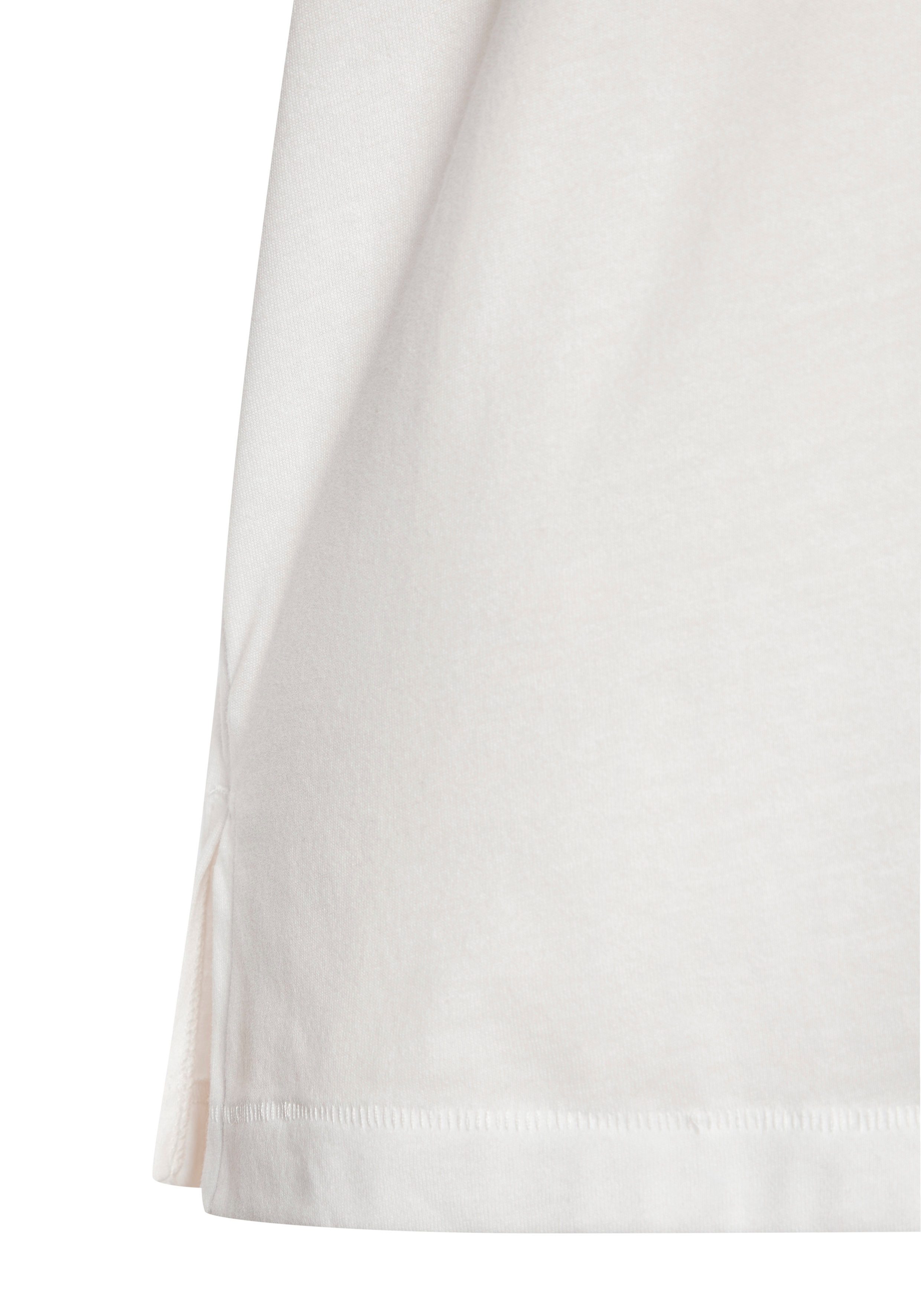 Elbsand Shirt met V-hals met logo-print, kortarmshirt, basic